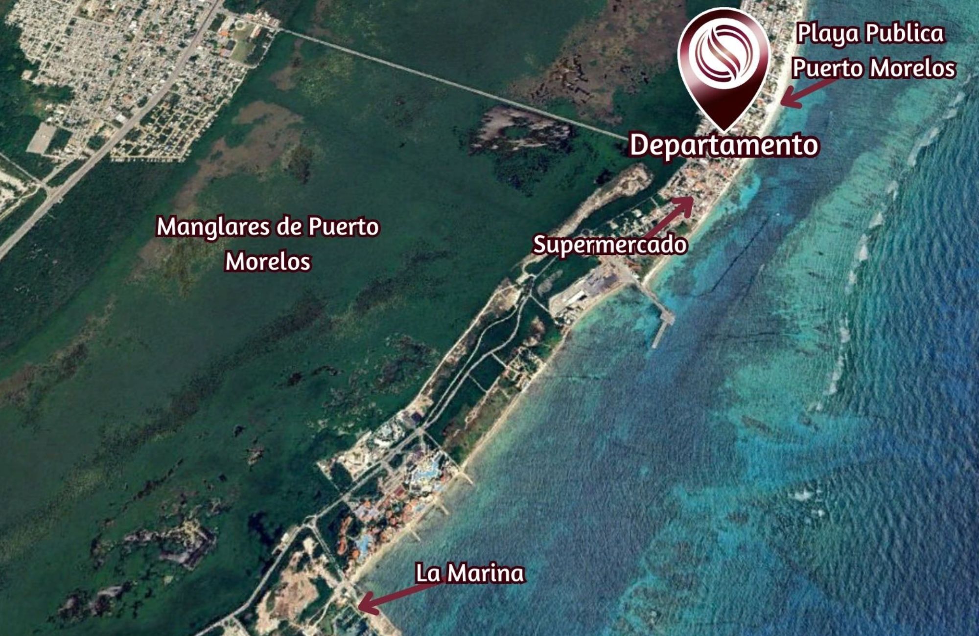 Apartment steps from the sea, with terrace, ocean view pool, 200 meters from the beach, pre-construction, sale Puerto Morelos.