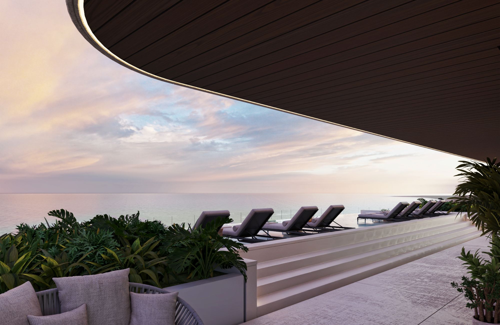 Apartment steps from the sea, with terrace, ocean view pool, 200 meters from the beach, pre-construction, sale Puerto Morelos.