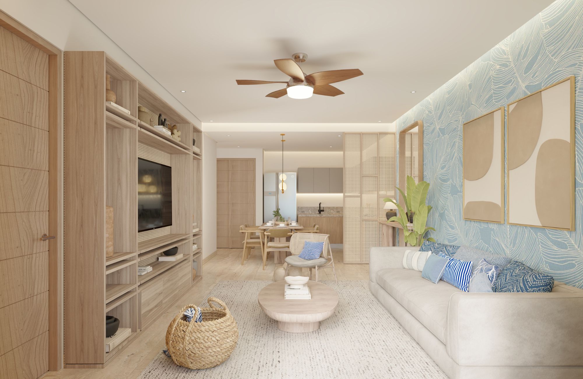 Apartment steps from the sea, with terrace, ocean view pool, 200 meters from the beach, pre-construction, sale Puerto Morelos.