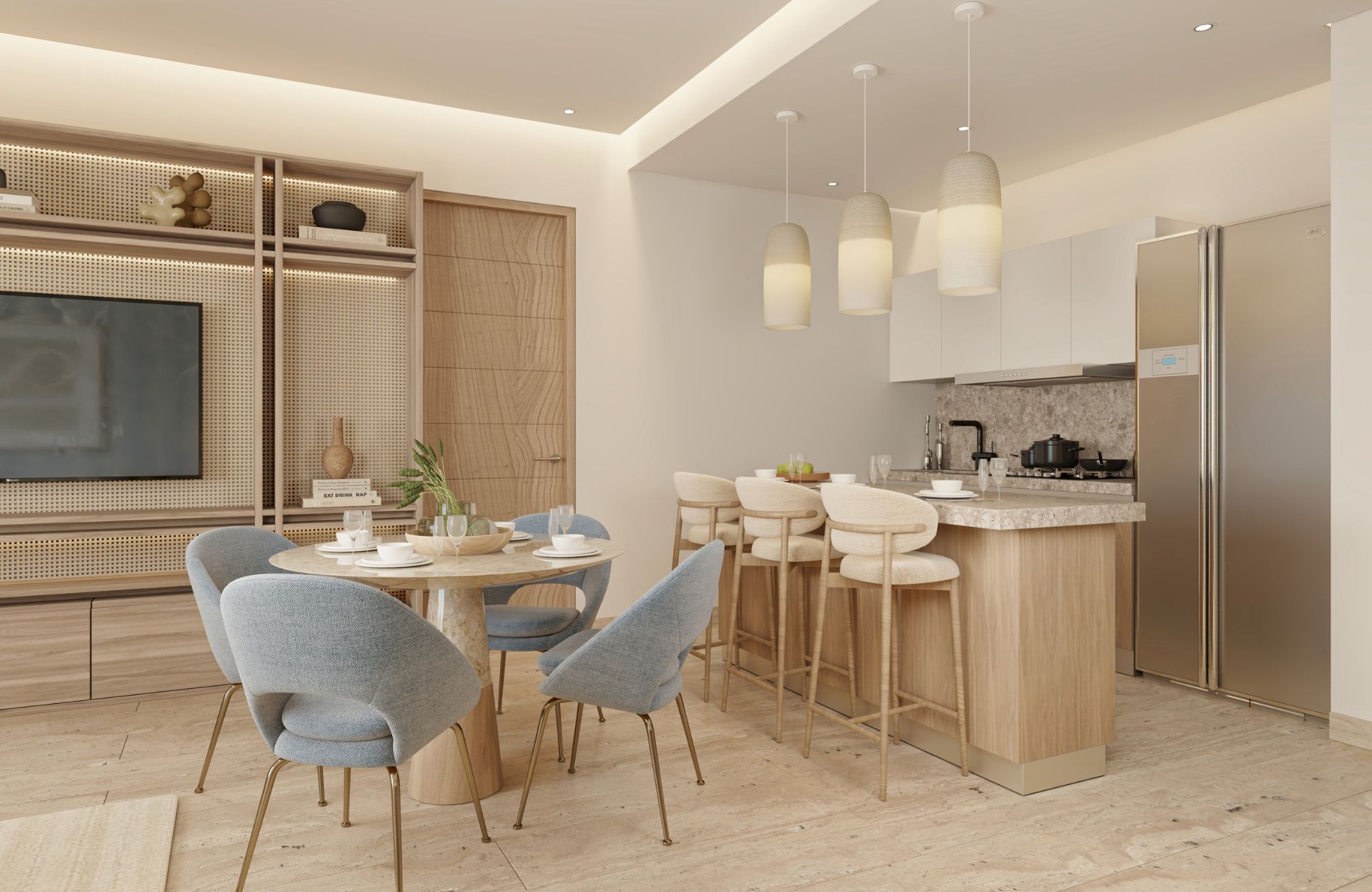 Ocean front apartment with private Jacuzzi, furnished, pool and Coworking Area, for sale in Puerto Morelos.