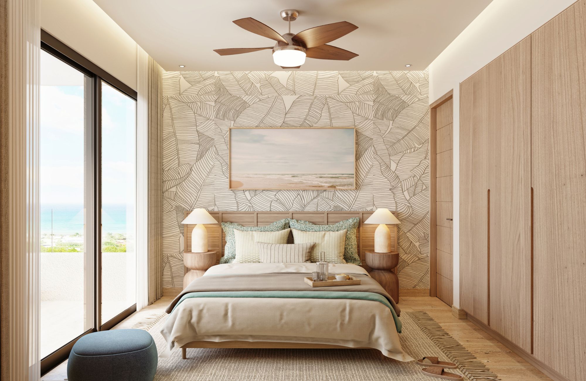 Ocean front apartment with private Jacuzzi, furnished, pool and Coworking Area, for sale in Puerto Morelos.