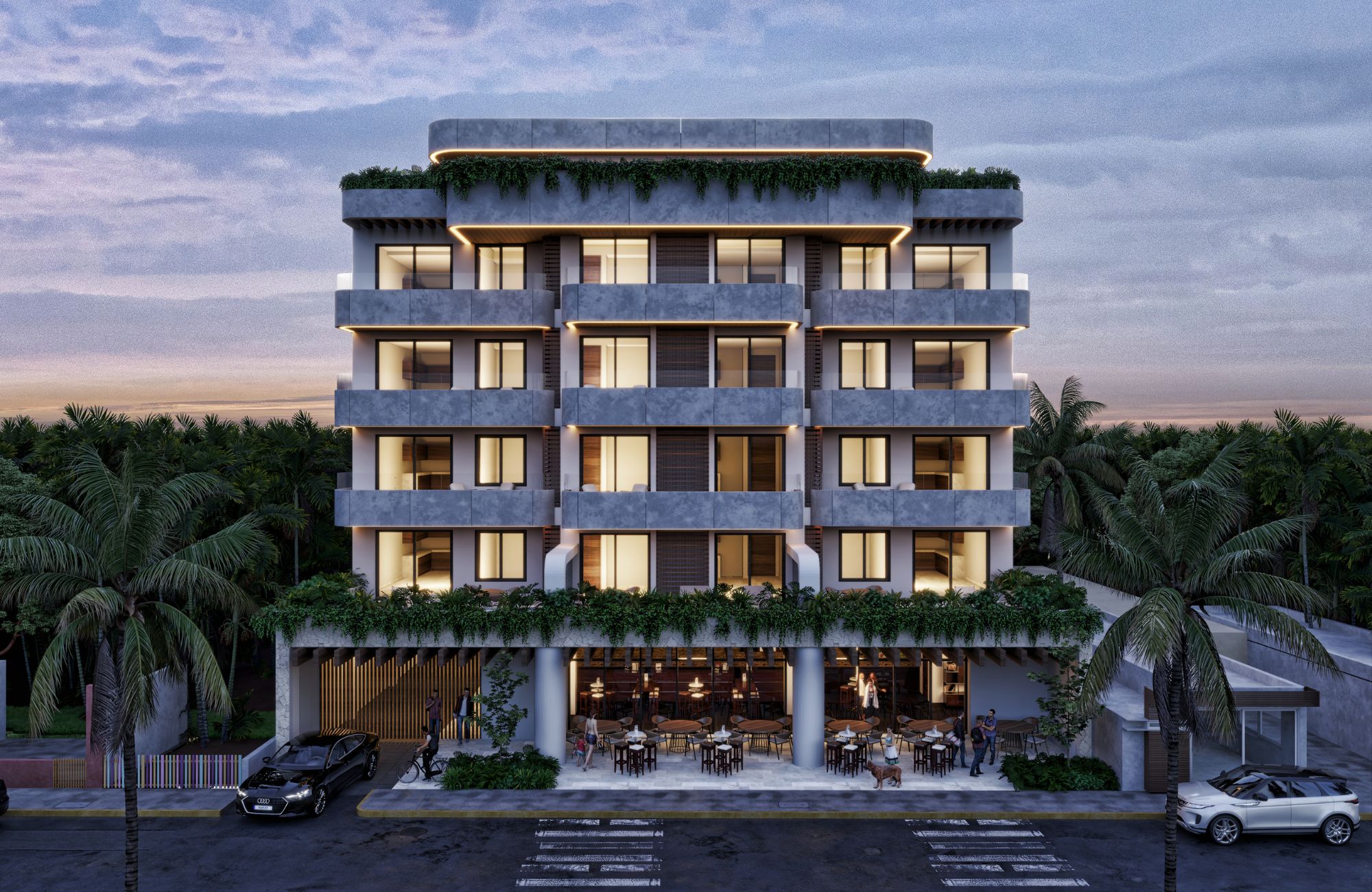 Ocean front apartment with private Jacuzzi, furnished, pool and Coworking Area, for sale in Puerto Morelos.