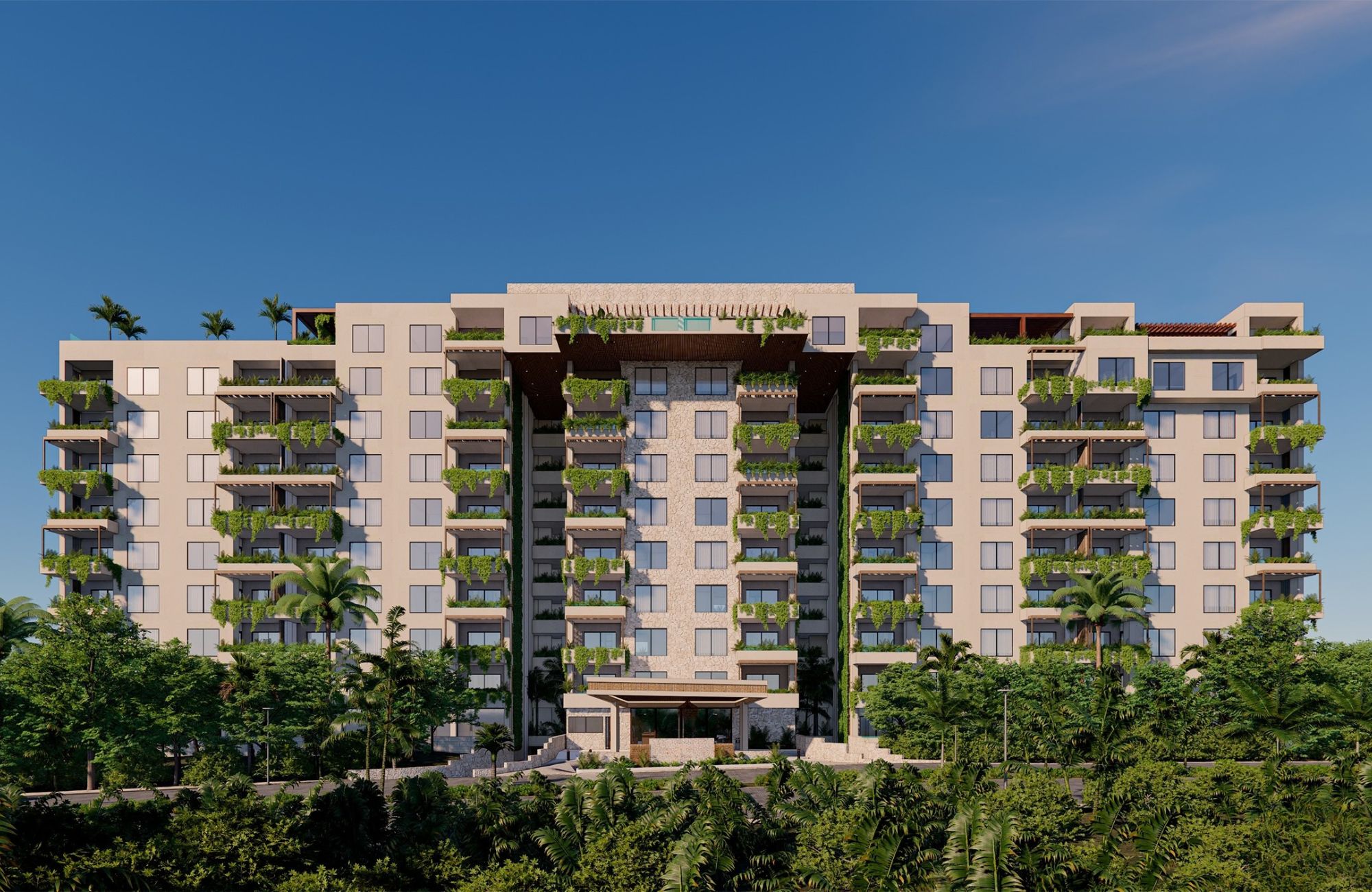 Condominium 190 meters from the beach, ocean view from rooftop, with lock off system, a few steps from Fifth Avenue.