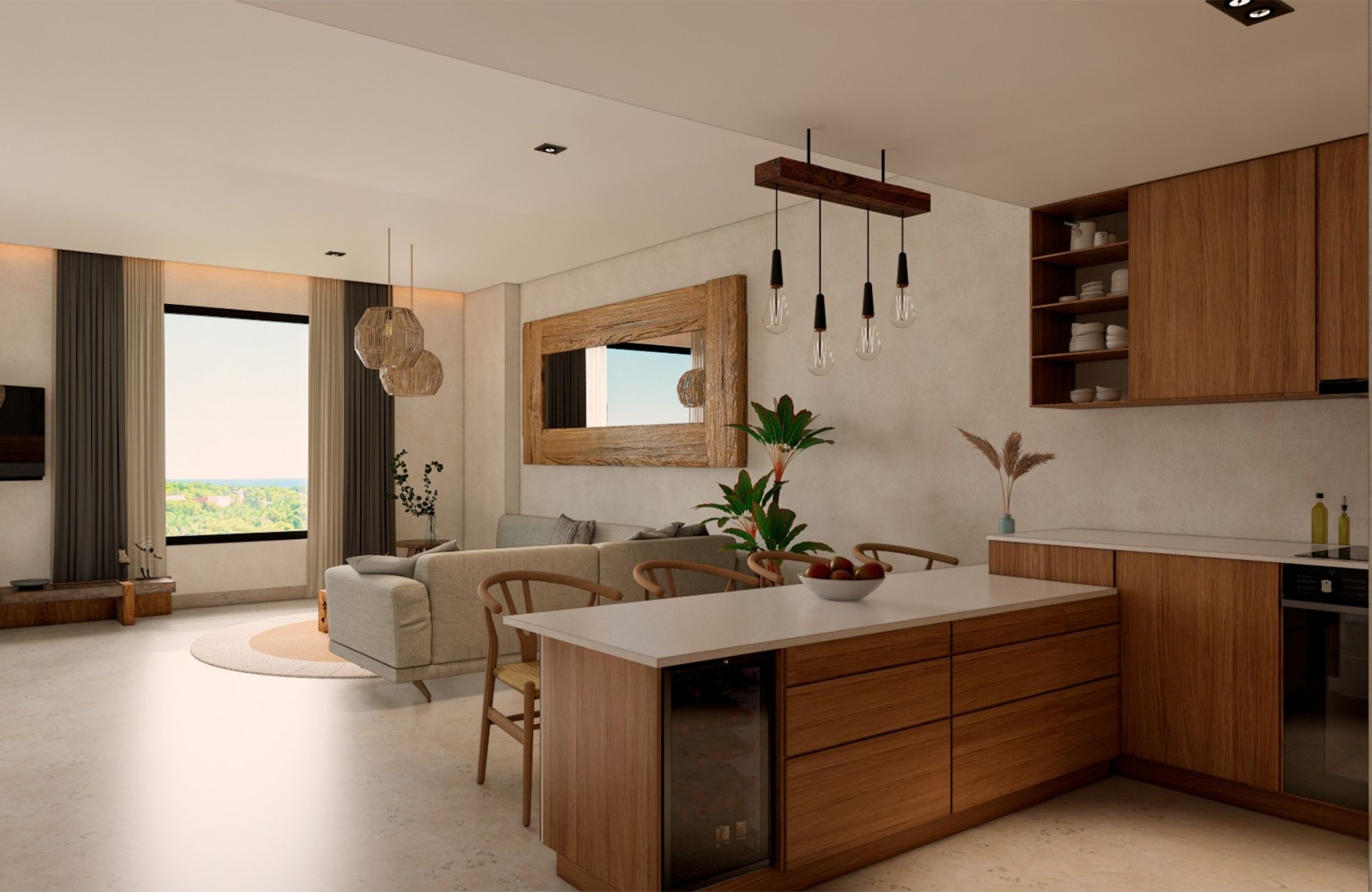 Condominium 190 meters from the beach, ocean view from rooftop, with lock off system, a few steps from Fifth Avenue.