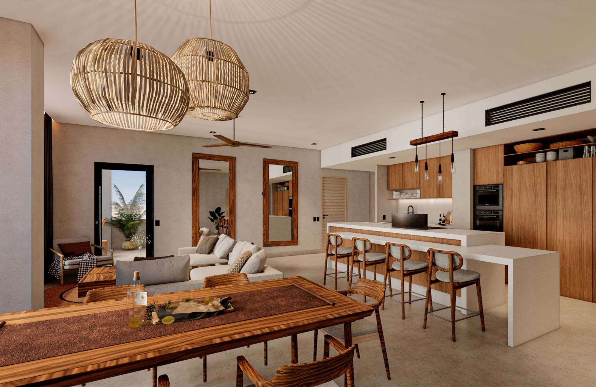 Golf-course view condo in The Village, for sale, Corasol, Playa del Carmen