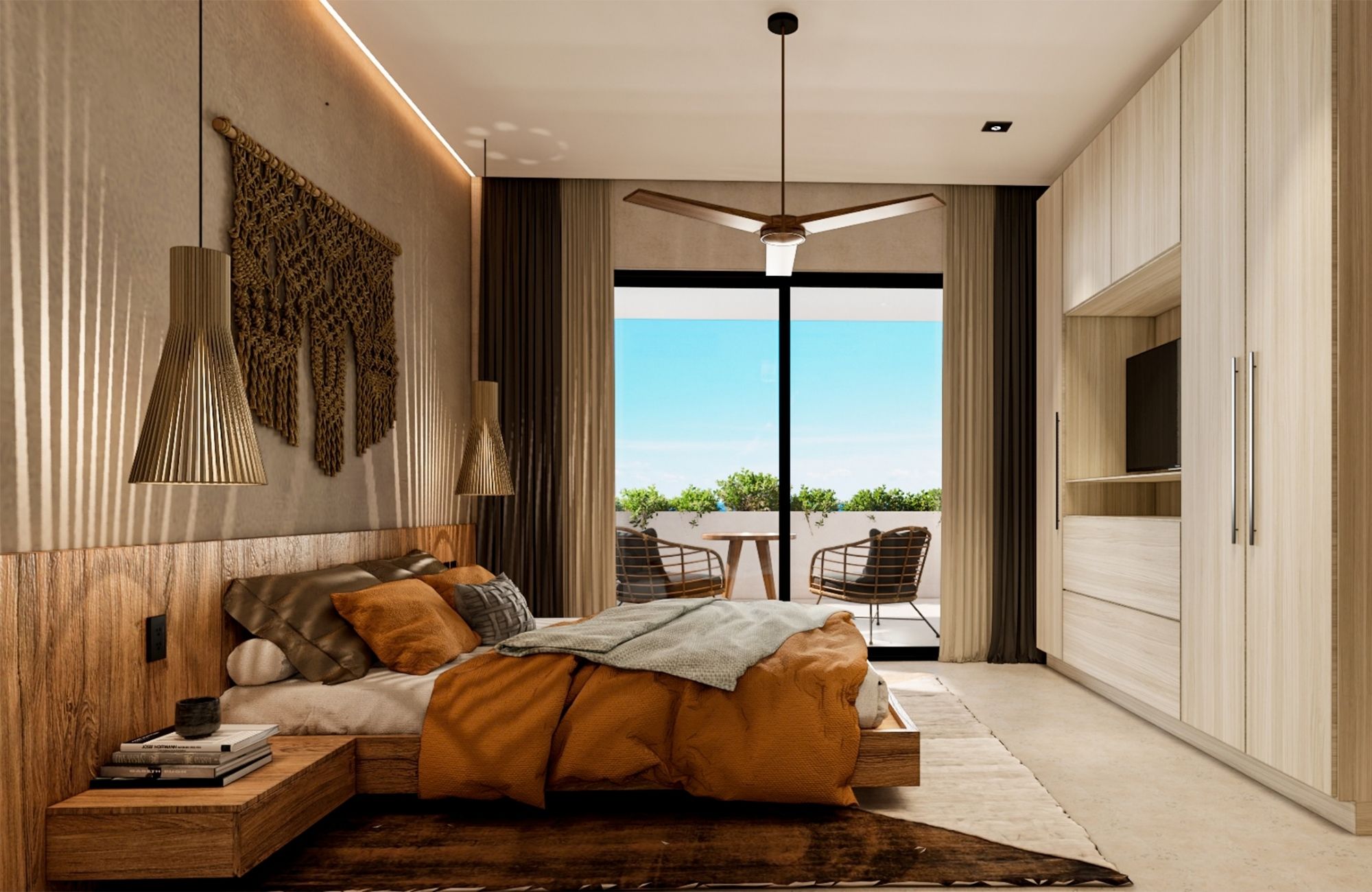 Golf-course view condo in The Village, for sale, Corasol, Playa del Carmen