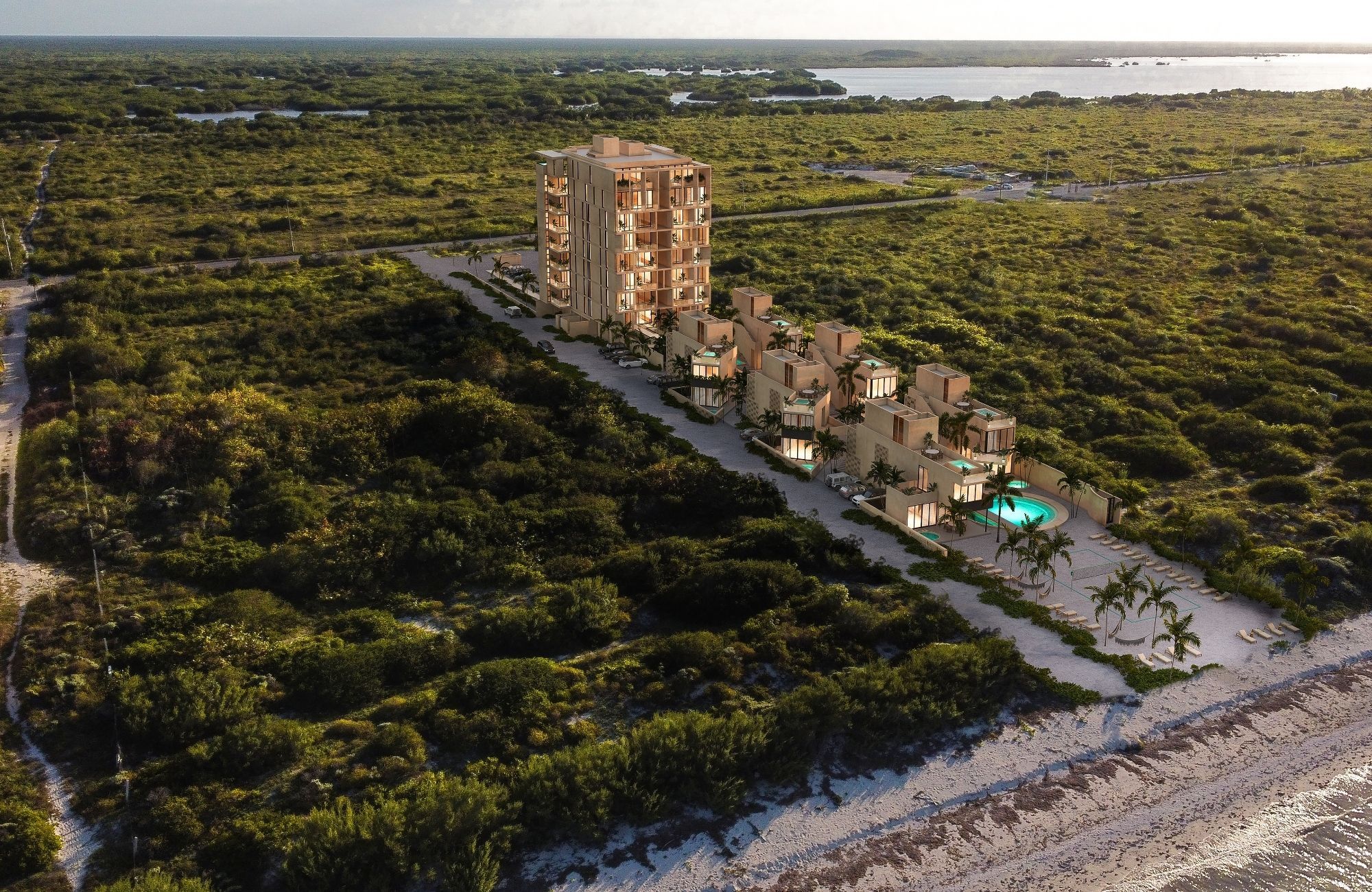 Apartment with ocean view pool and more amenities for sale San Crisanto Yucatan.