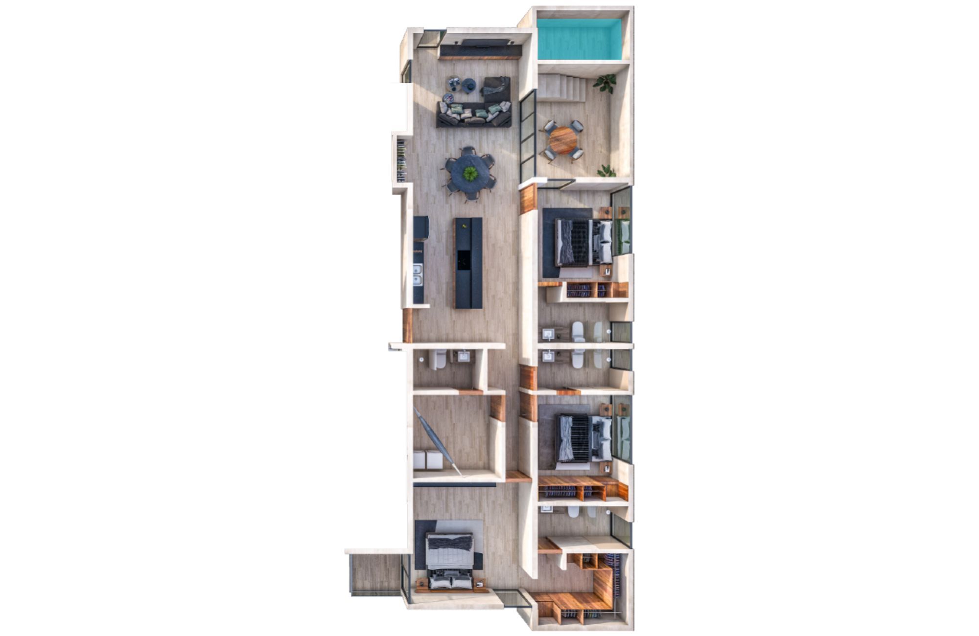 Penthouse with common pool, central park, lake, for sale, North Zone, M&eacute;rida