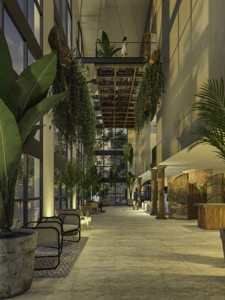 Condo in green building with luxury common areas, solar panels, jacuzzi, gym, concierge, 10 minutes from the beach, La Veleta, Tulum