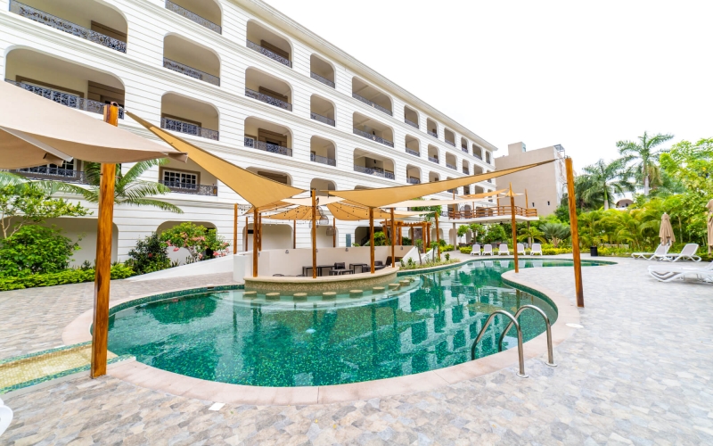 Two-Bedroom Condo for Sale in Palacio Huatulco Condominium, Tangolunda Hotel Zone, Huatulco, Oaxaca, Mexico.