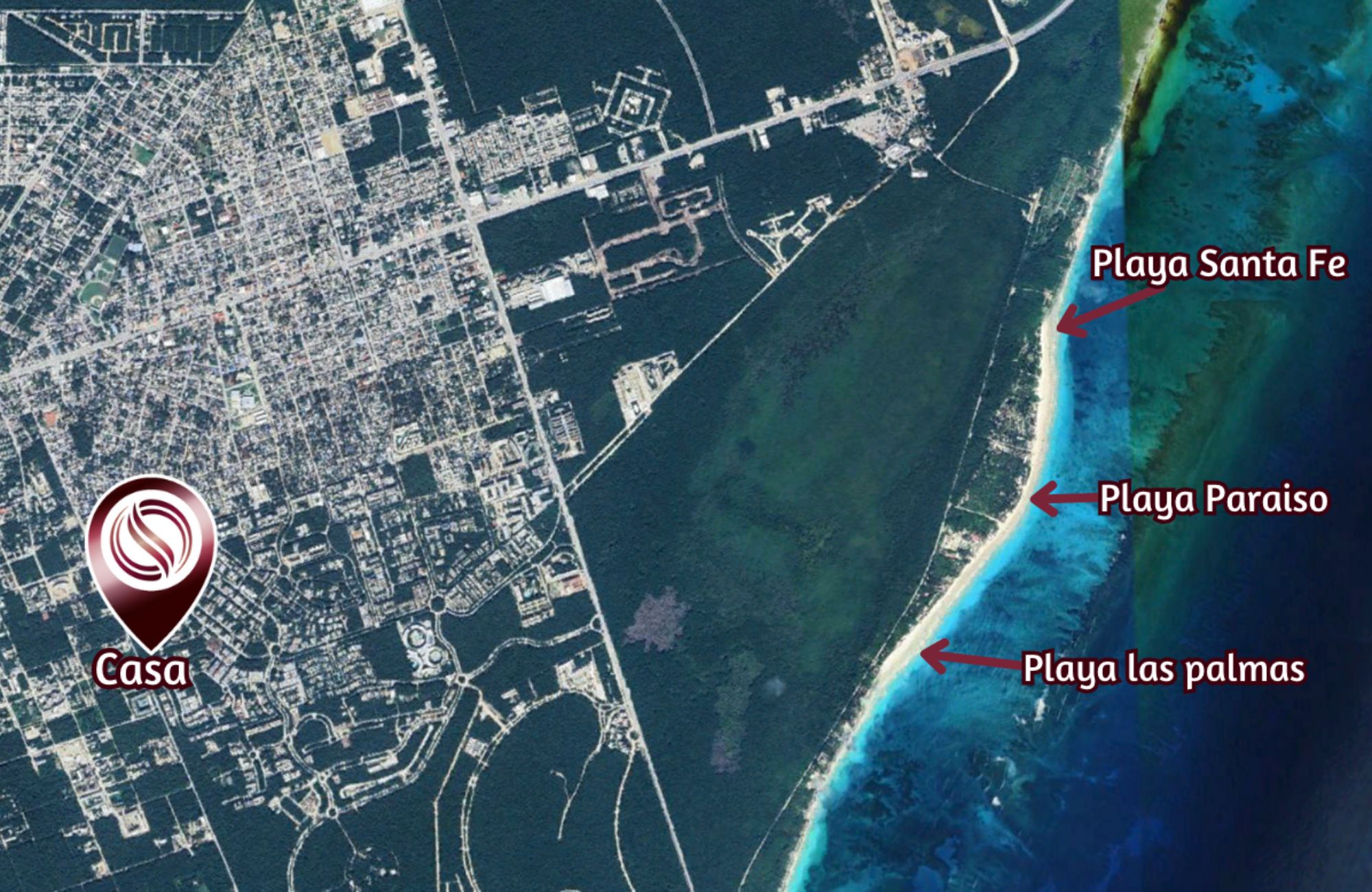 Penthouse steps from the ocean with beach club in Akumal Tulum