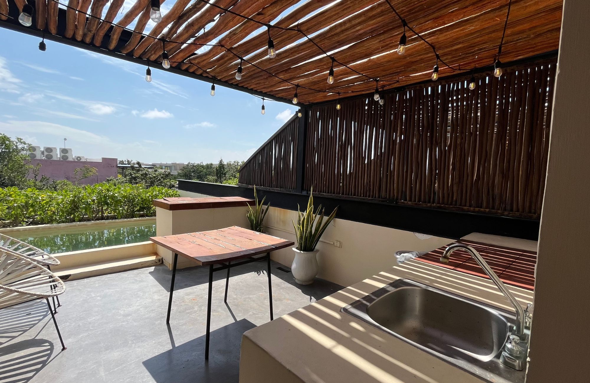 Penthouse steps from the ocean with beach club in Akumal Tulum