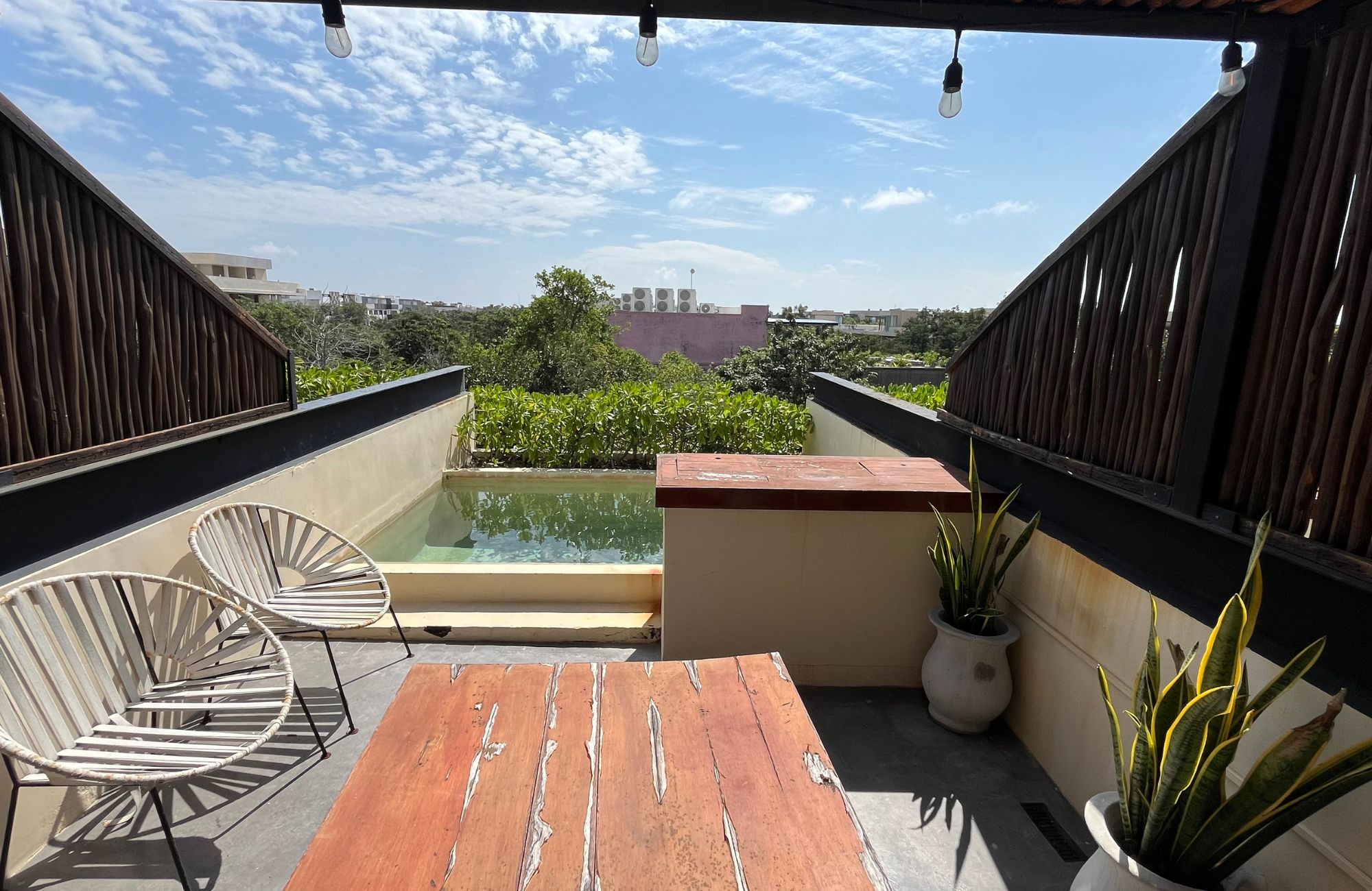 Penthouse steps from the ocean with beach club in Akumal Tulum