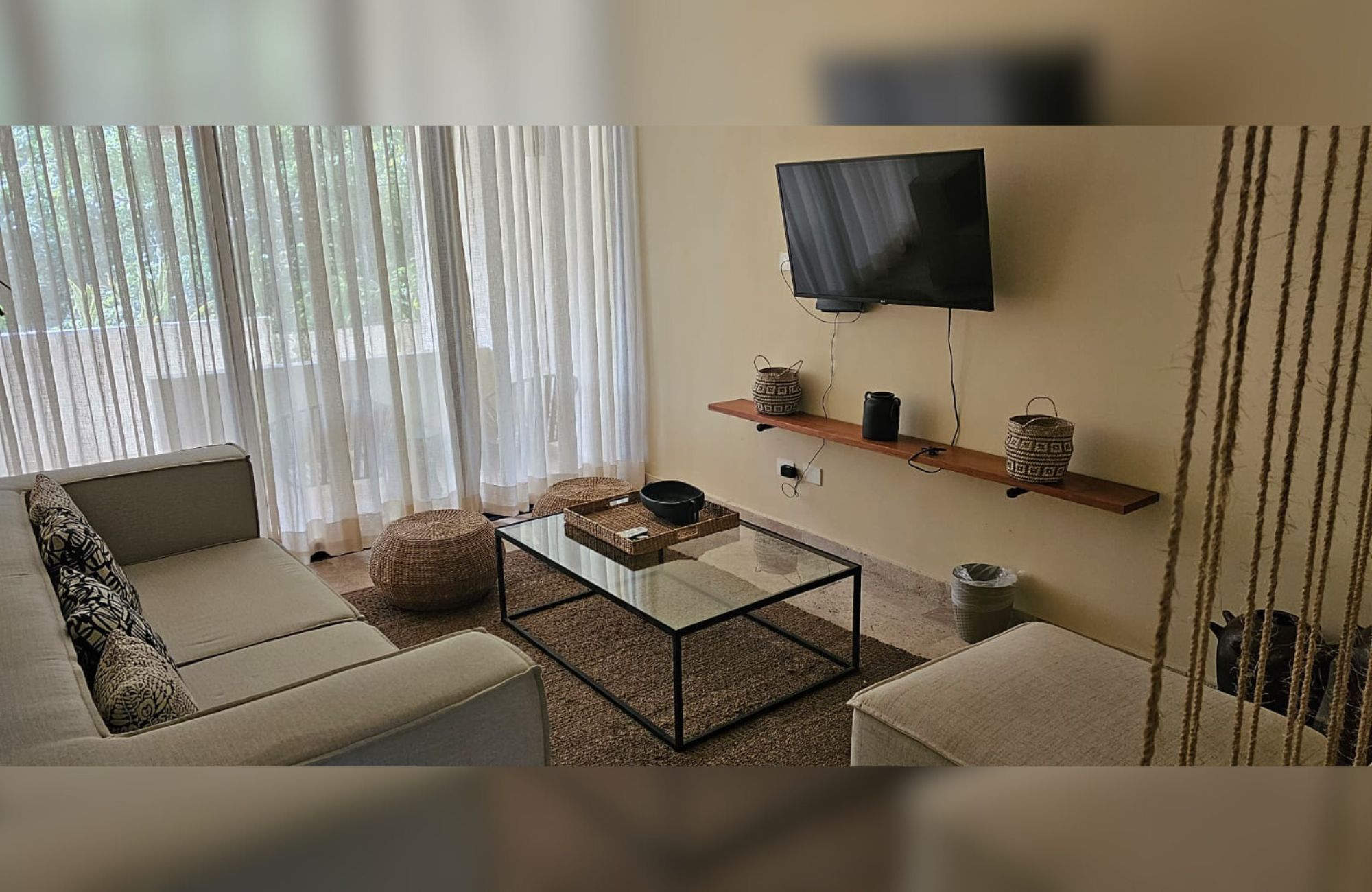 Penthouse steps from the ocean with beach club in Akumal Tulum