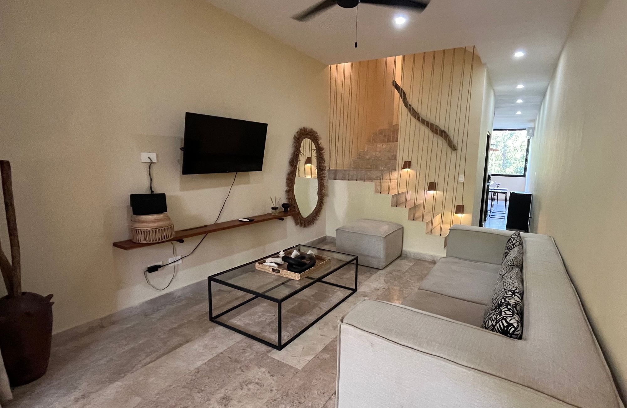 Penthouse steps from the ocean with beach club in Akumal Tulum