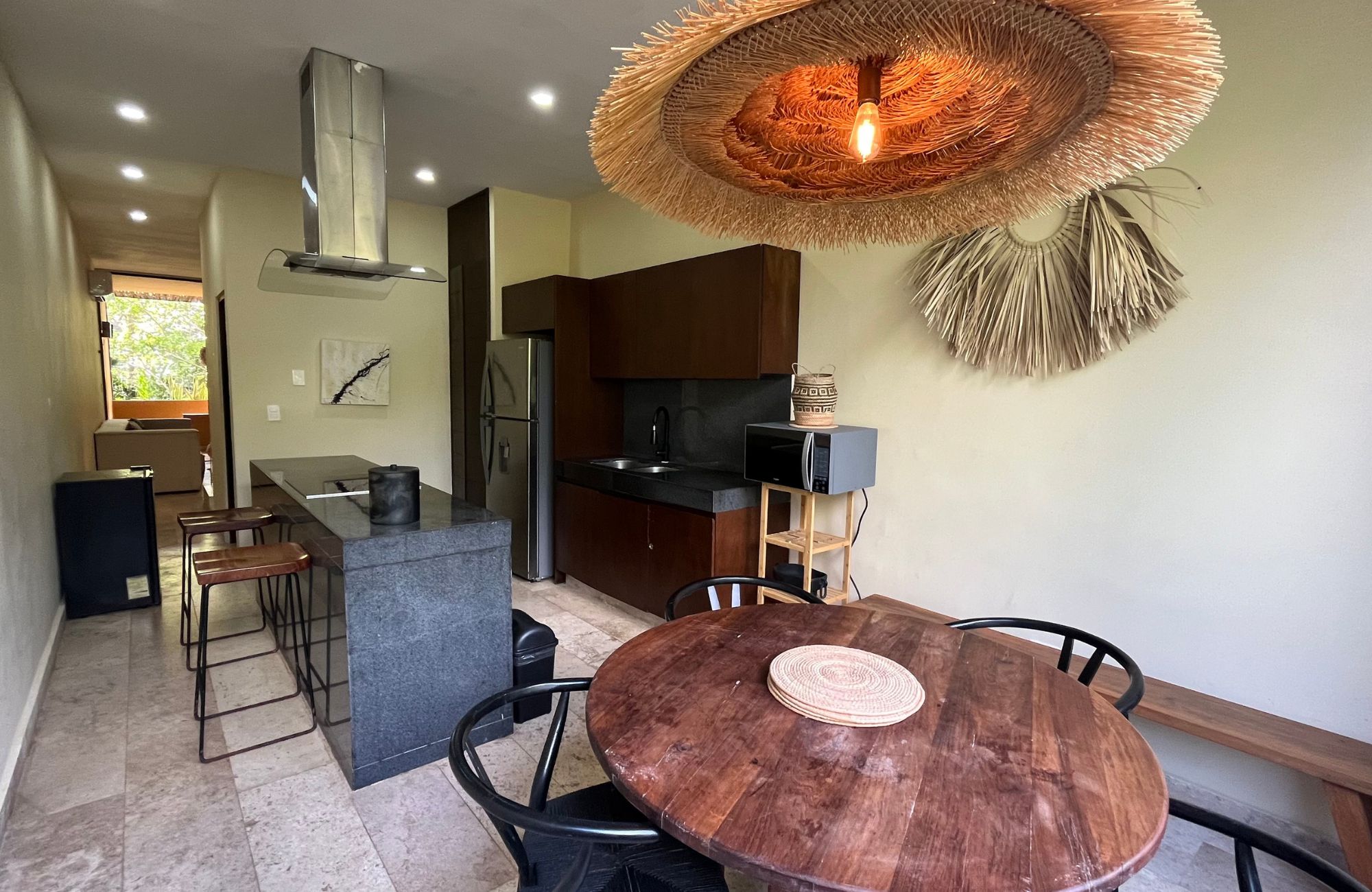 Penthouse steps from the ocean with beach club in Akumal Tulum