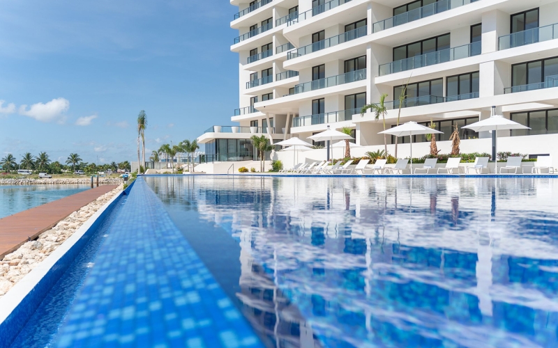 Departamento de lujo con vista al mar, Puerto Canc&uacute;n, Canc&uacute;n