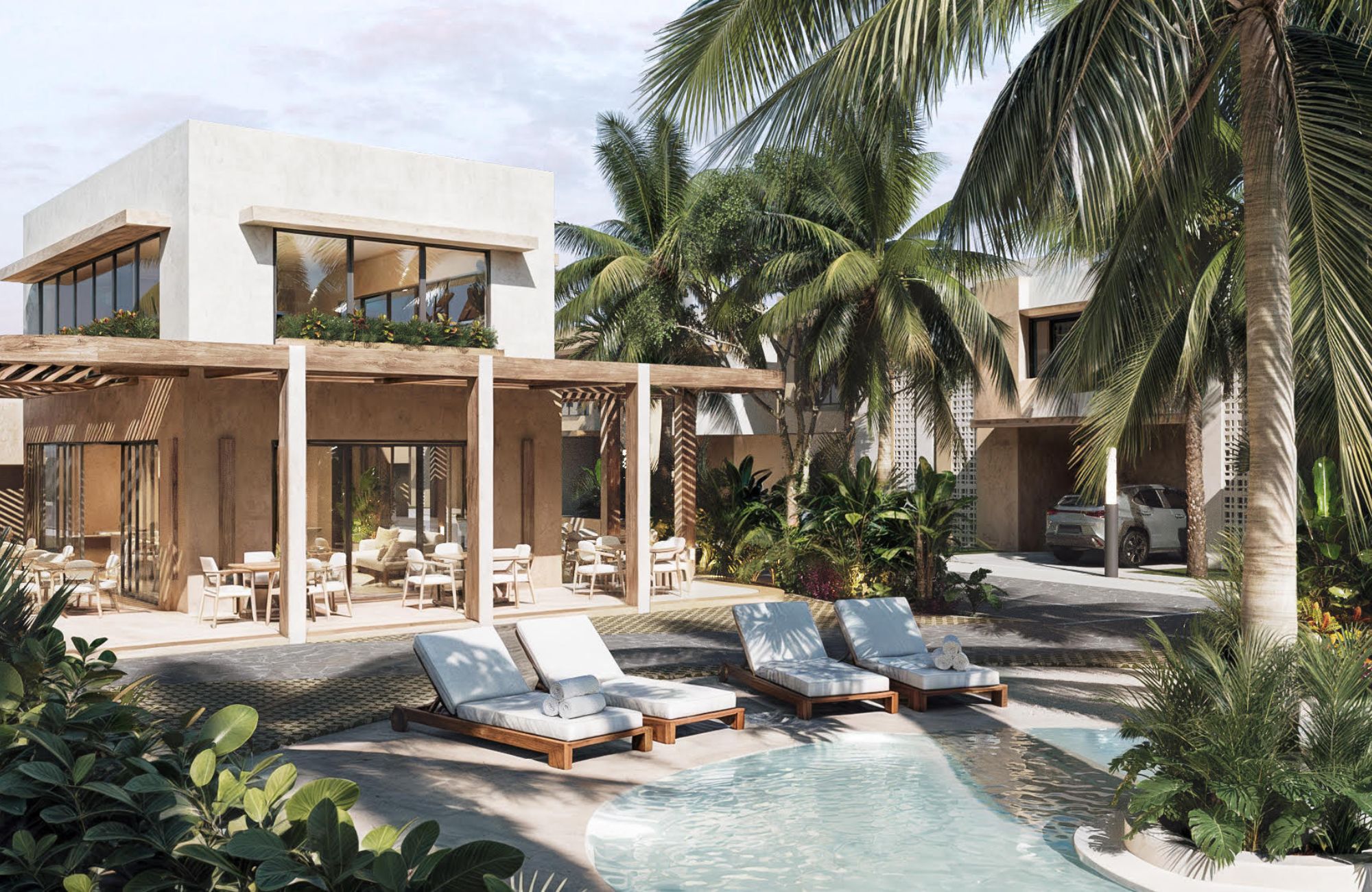 House with anti-hurricane blinds and solar panels, for sale, Allegranza, Playa del Carmen