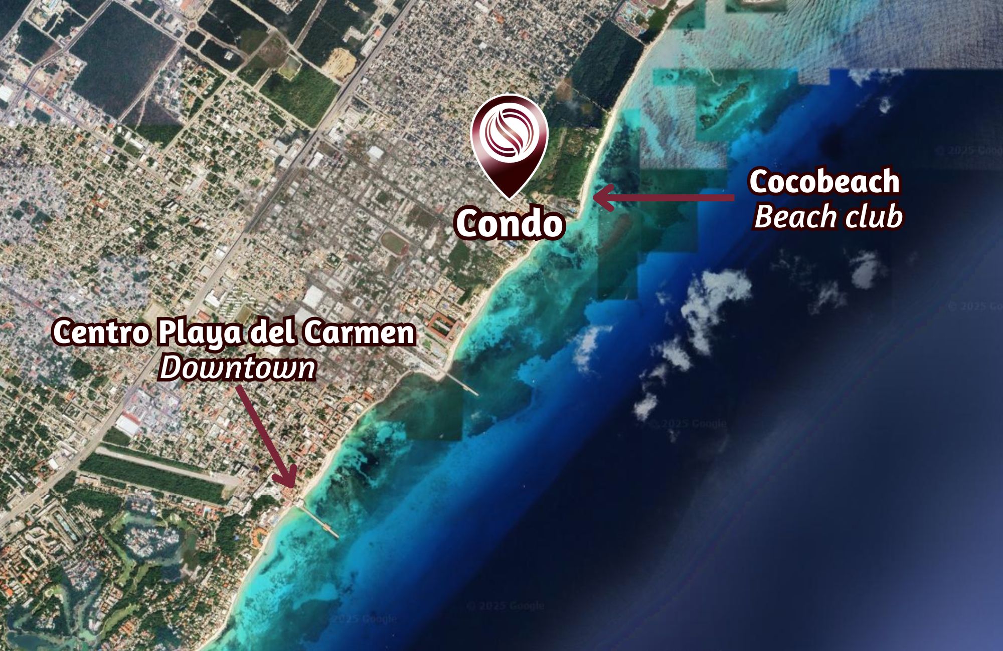 Incre&iacute;ble departamento con terraza privada y vista a la alberca &ndash; Ejido, Playa del Carmen