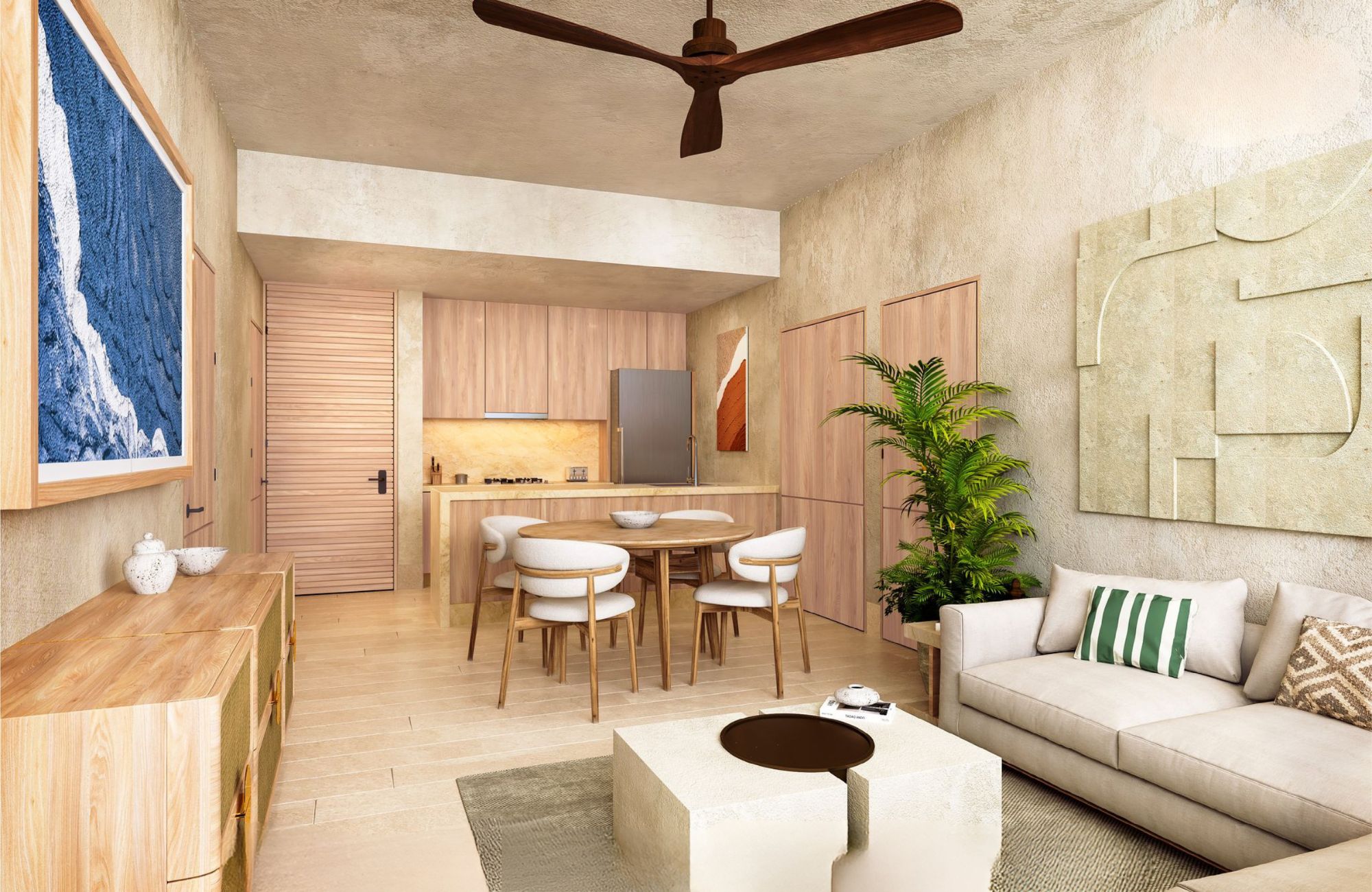 Apartment with Private Terrace, Bar, Pool and Jacuzzi, Downtown, for sale, Playa del Carmen.