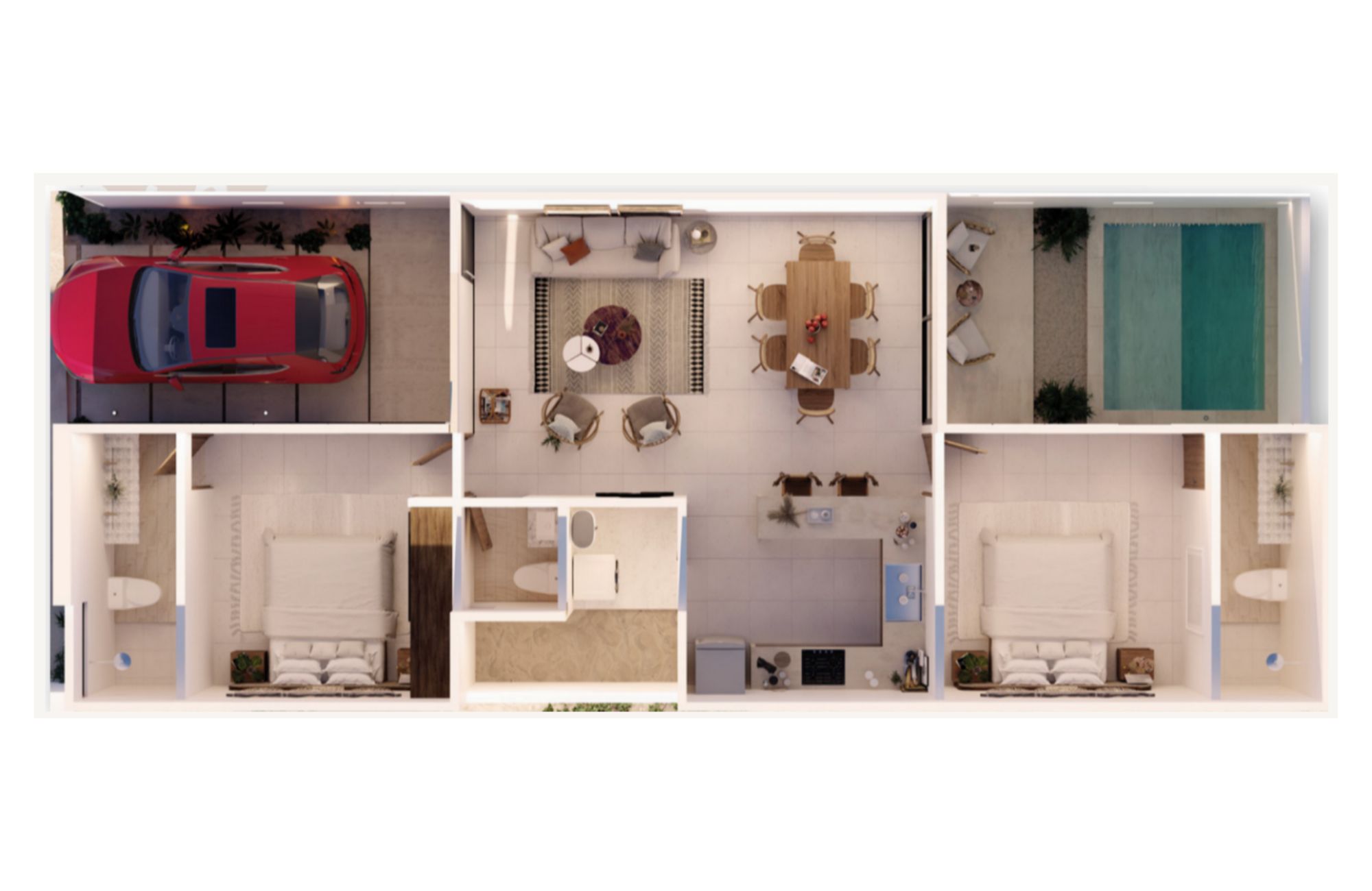 House in gated community, garden, terrace, pre-construction, CD Caucel, M&eacute;rida