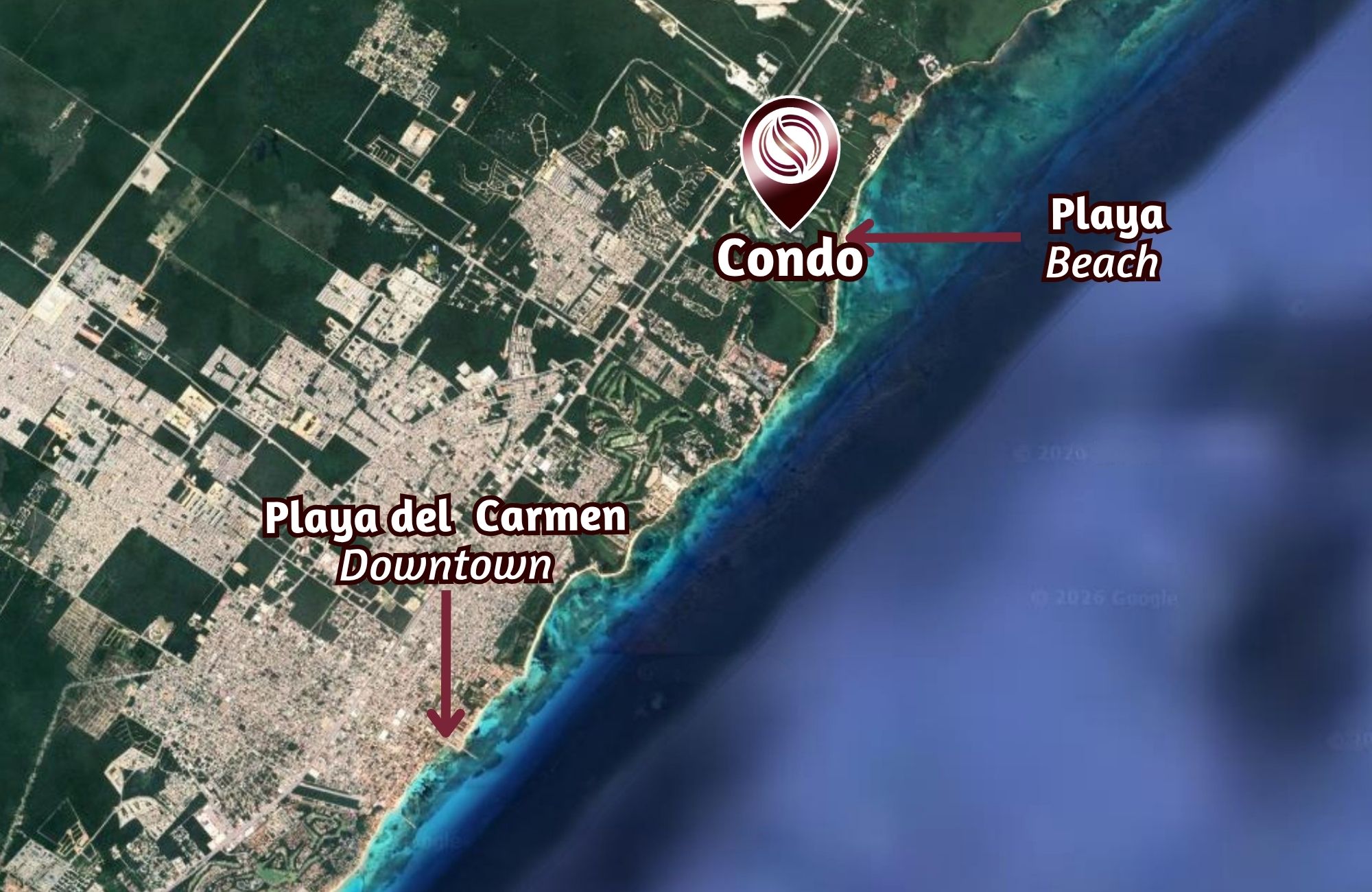 Oceanfront condominium with terrace and balcony, pre-sale Playa del Carmen.