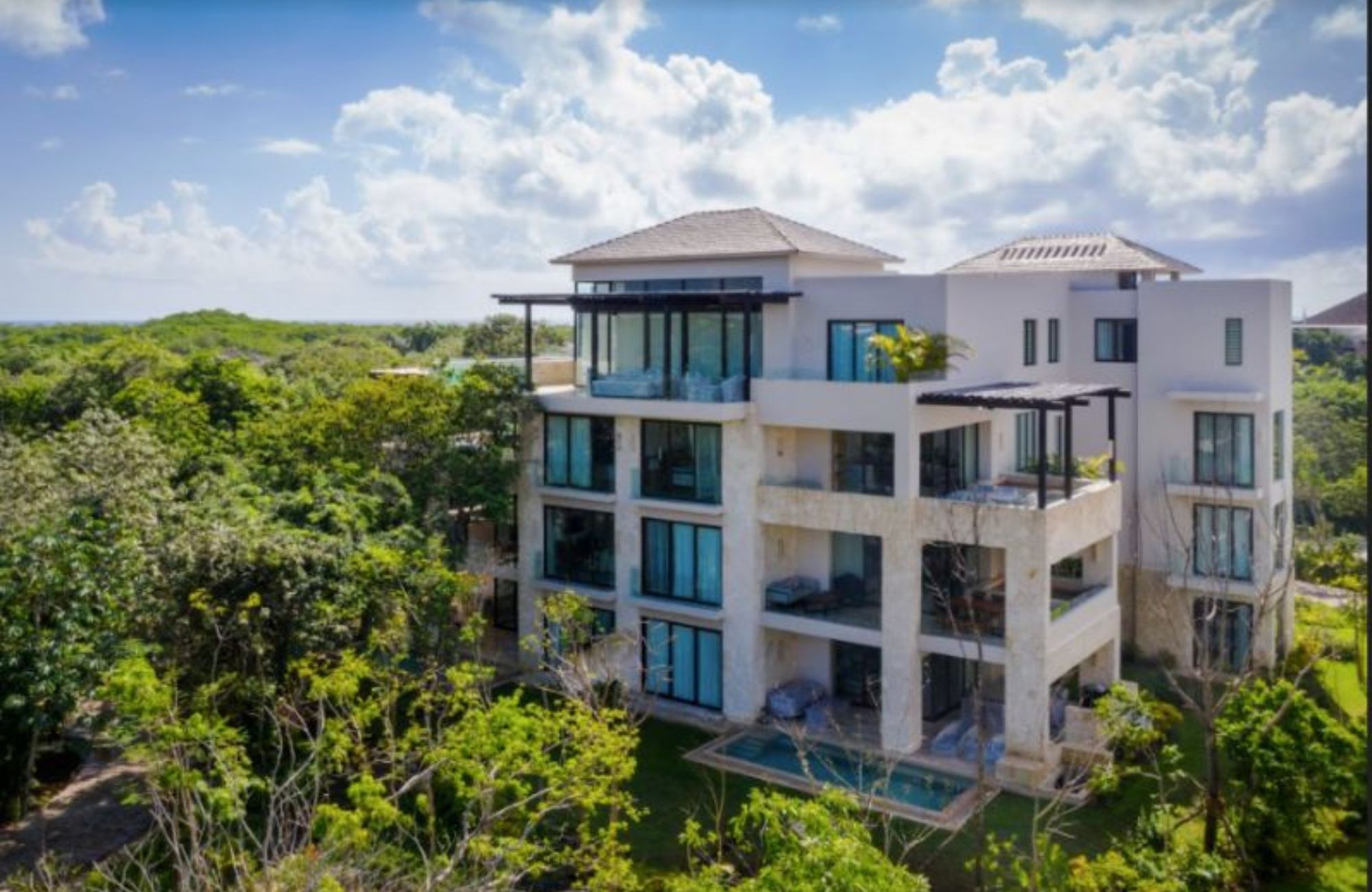 Luxury Oceanview sky villa with pool, for sale, Corasol, Playa del Carmen