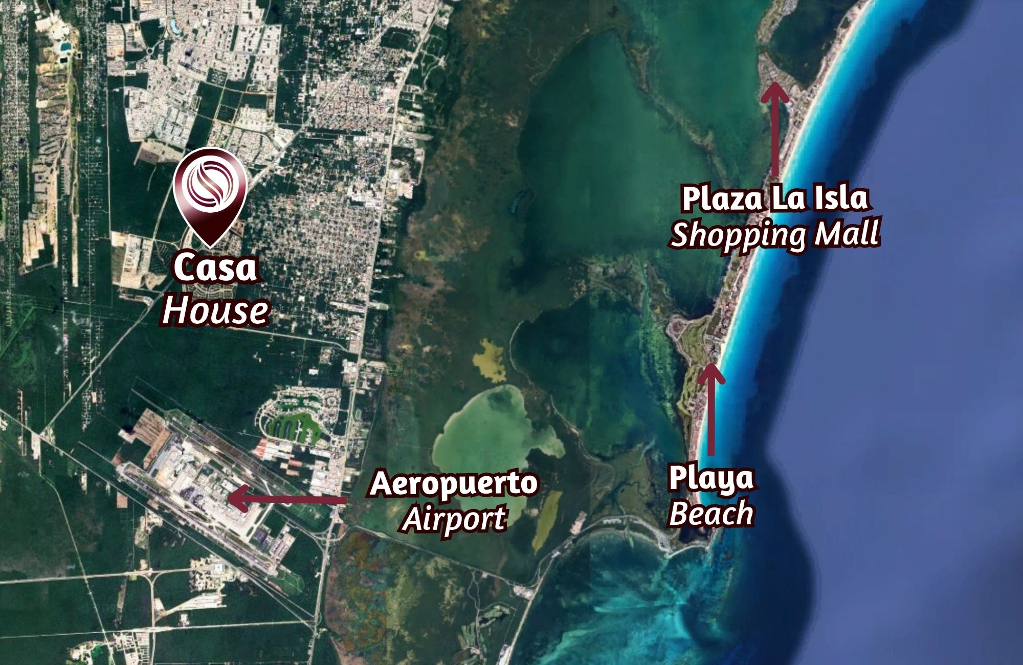 House with private pool, high ceilings for sale in Aqua gated community, Cancun.