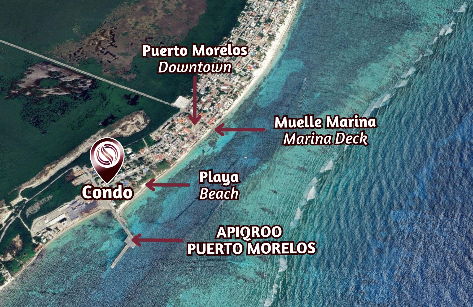 Apartment with Rooftop and Common Pool for Sale, Frente al Mar, Puerto Morelos