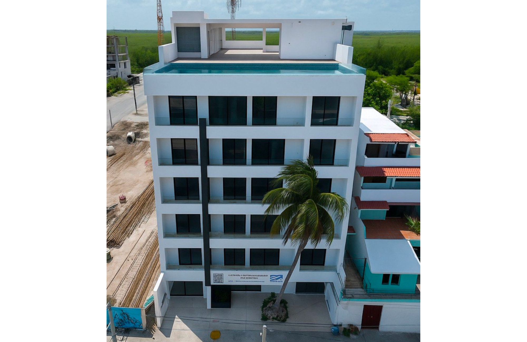 Apartment with Rooftop and Common Pool for Sale, Frente al Mar, Puerto Morelos