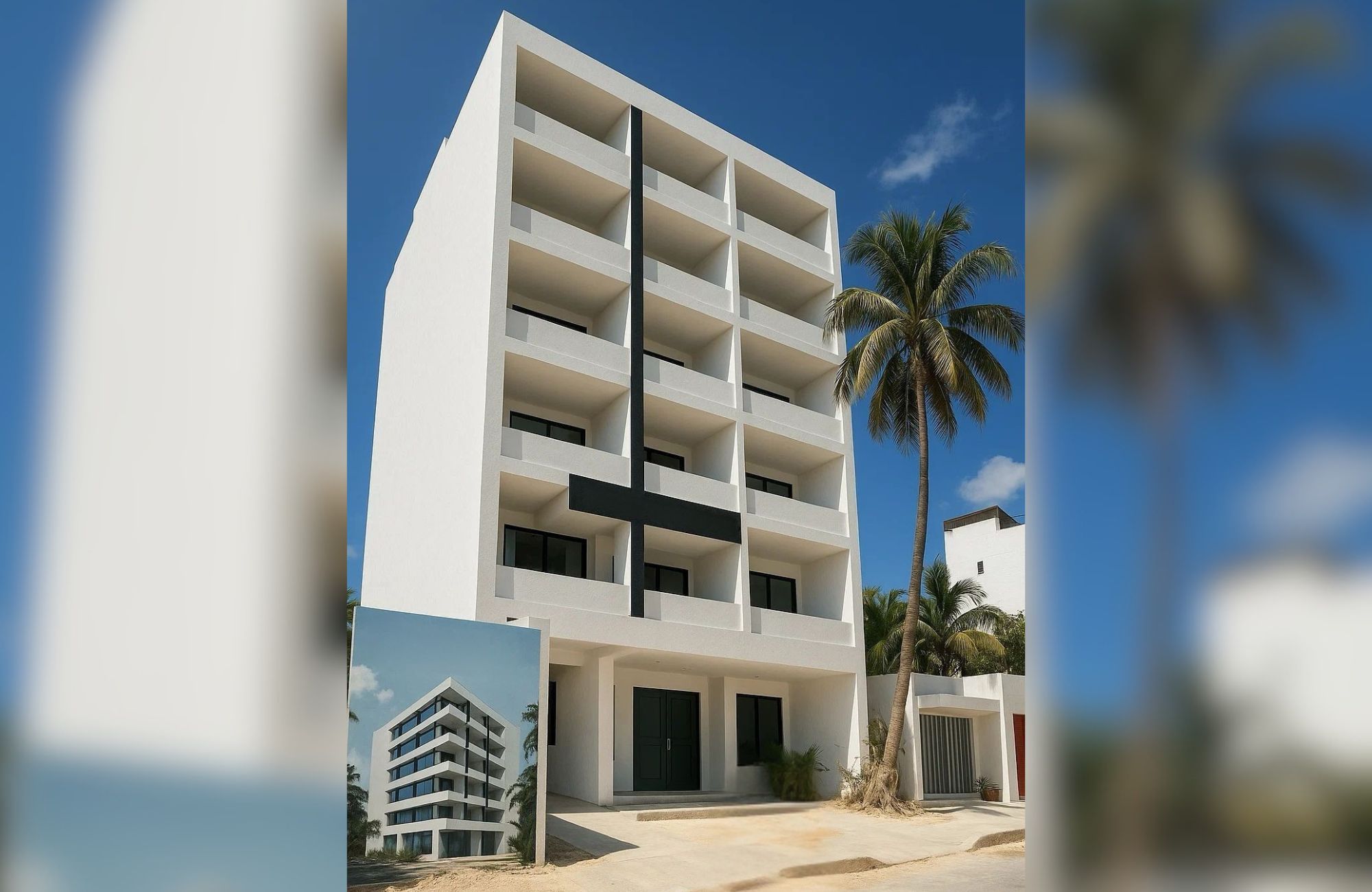 Loft con rooftop y alberca com&uacute;n en venta, Frente al Mar, Puerto Morelos
