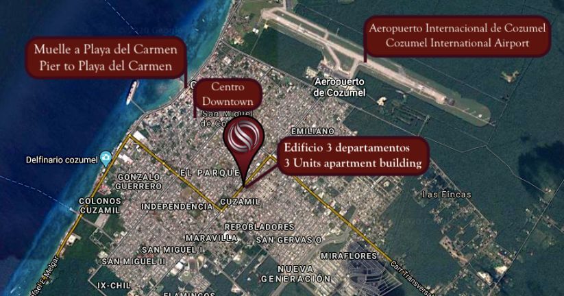 Oceanview condo with pool and jacuzzi, in South Hotel Zone, Cozumel, for sale.