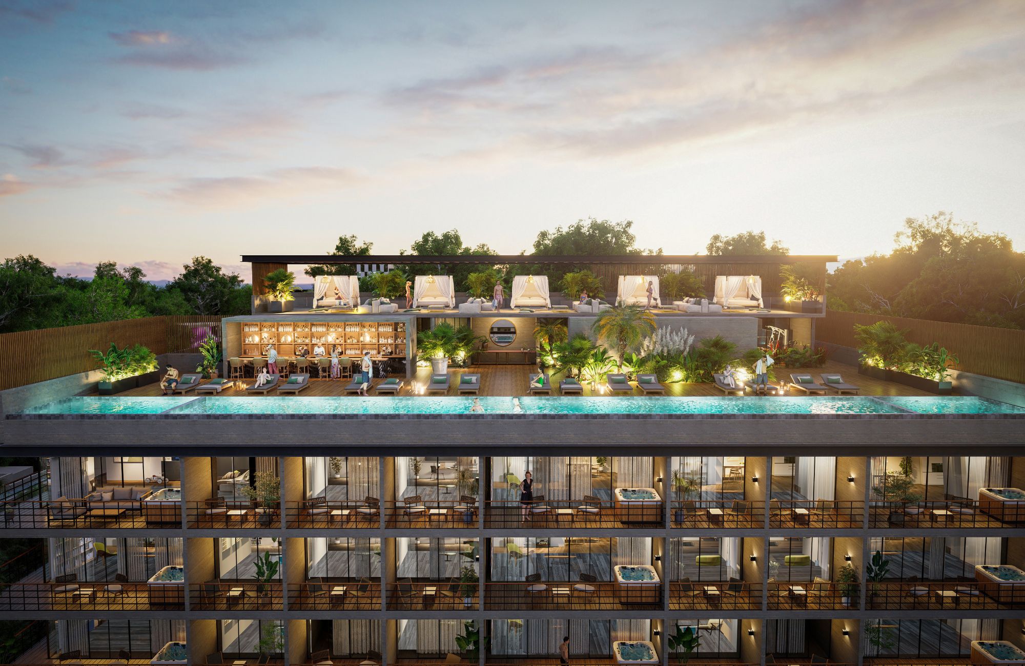 Condo for sale, beach club, golf, pool, Corasol Playa del Carmen.