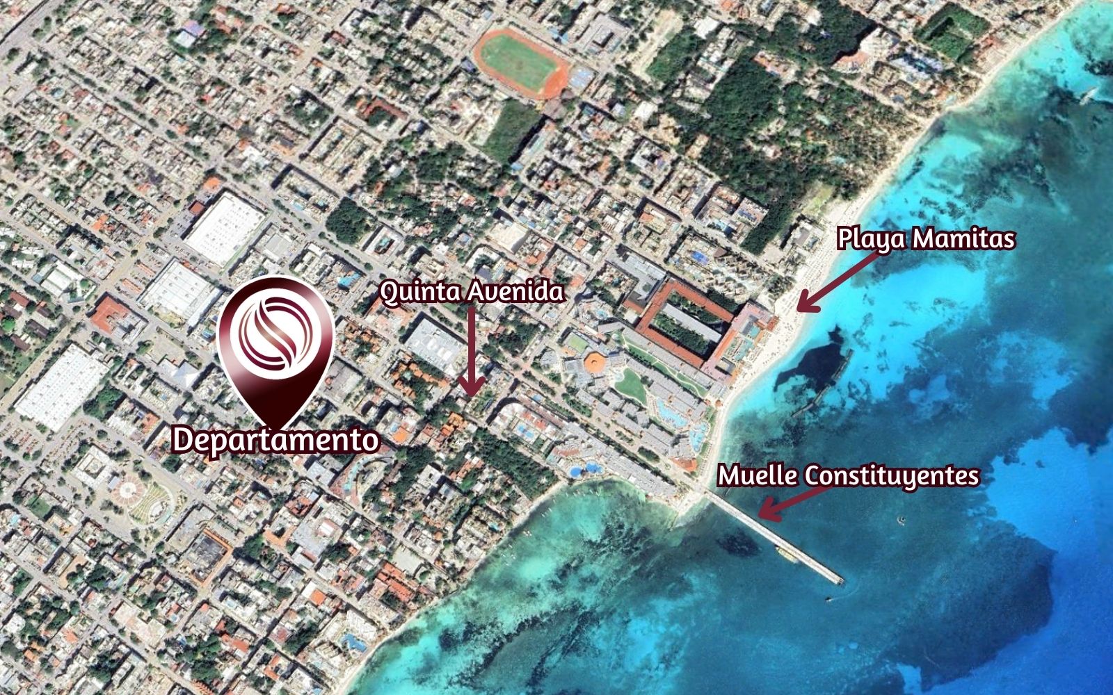 Condo with jacuzzi, ocean view amenities, for sale Downtown, Playa del Carmen