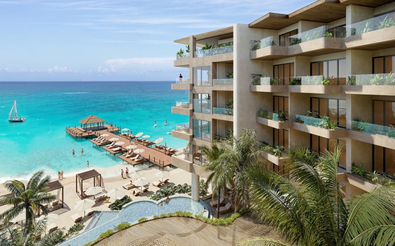 Condominium with beach club, dock, spa, natural pools, for sale, Tankah, Tulum