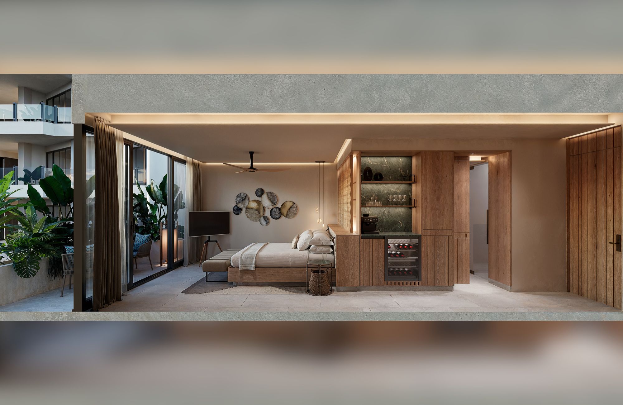 Luxury Loft with private pool surrounded by trees