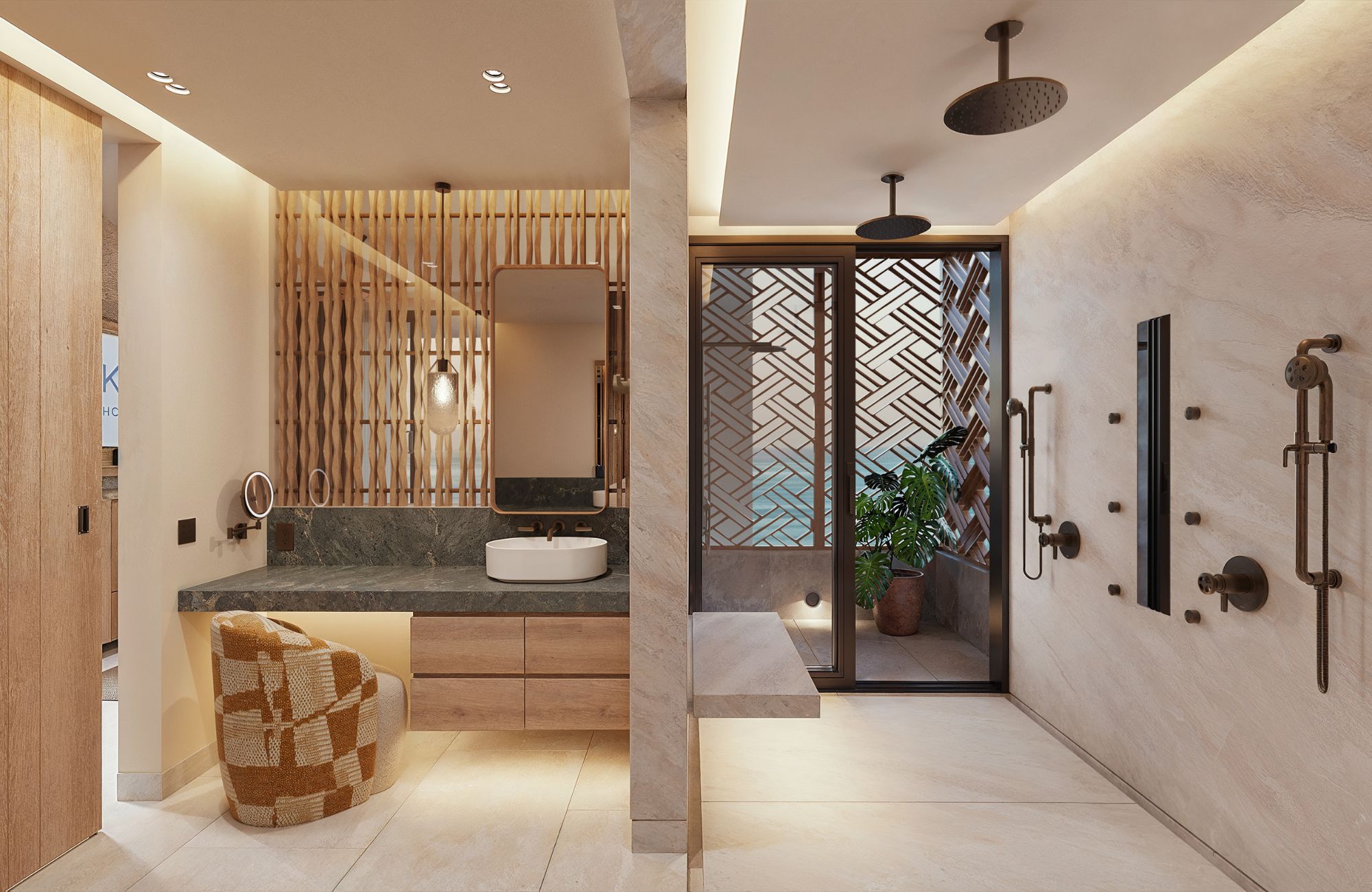 2 bedroom condo, near the sea, lock off system, sky pool, coworking, pre-construction, for sale Tankah, Tulum.