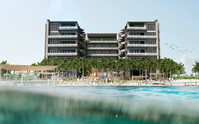 Condominium with beach club for sale, food service, spa, dock, Tankah, Tulum