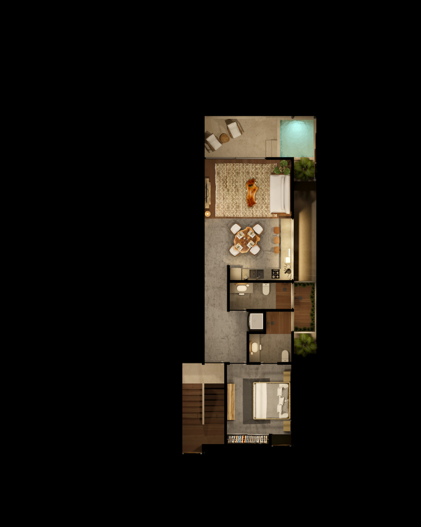 Condo con amenidades, servicio a la habitacion y area comercial boho chic