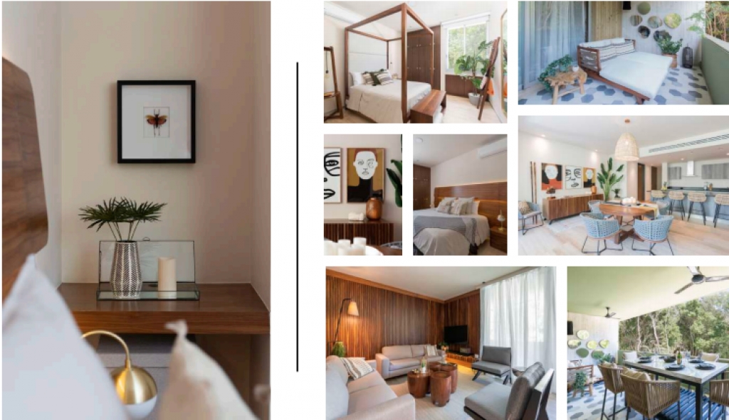 Condo con amenidades, servicio a la habitacion y area comercial boho chic