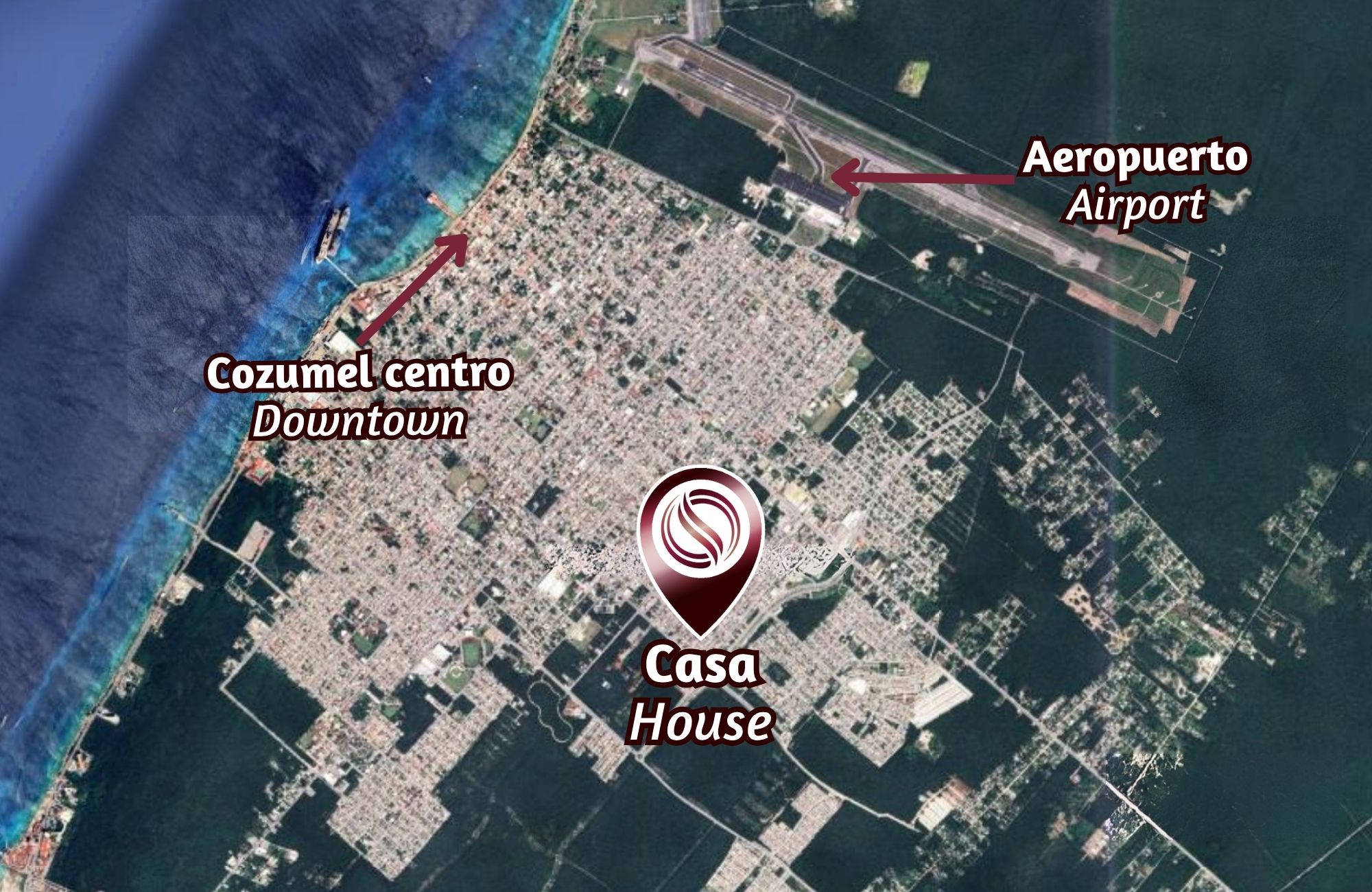House with pool, large garden, 4 bedrooms for sale in Corpus Cristi Cozumel