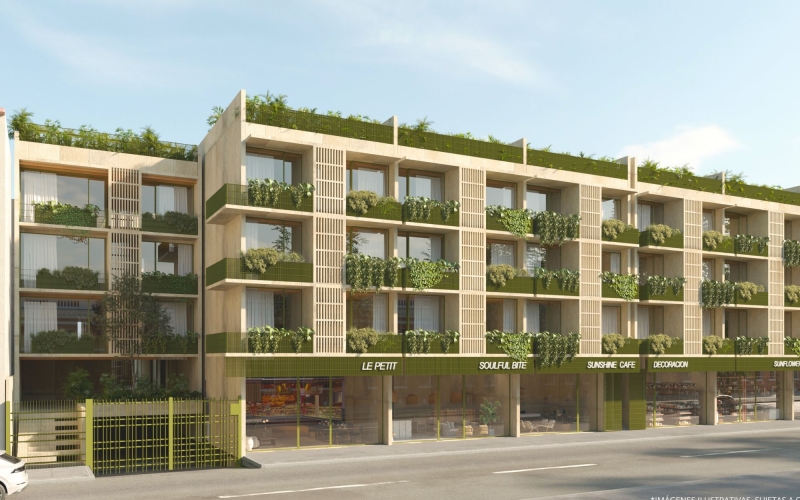 Apartment, Street view, Roof garden and coworking, For sale
