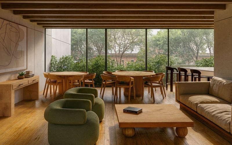 Penthouse con estudio, Vista al jard&iacute;n, Roof garden y Coworking, En venta