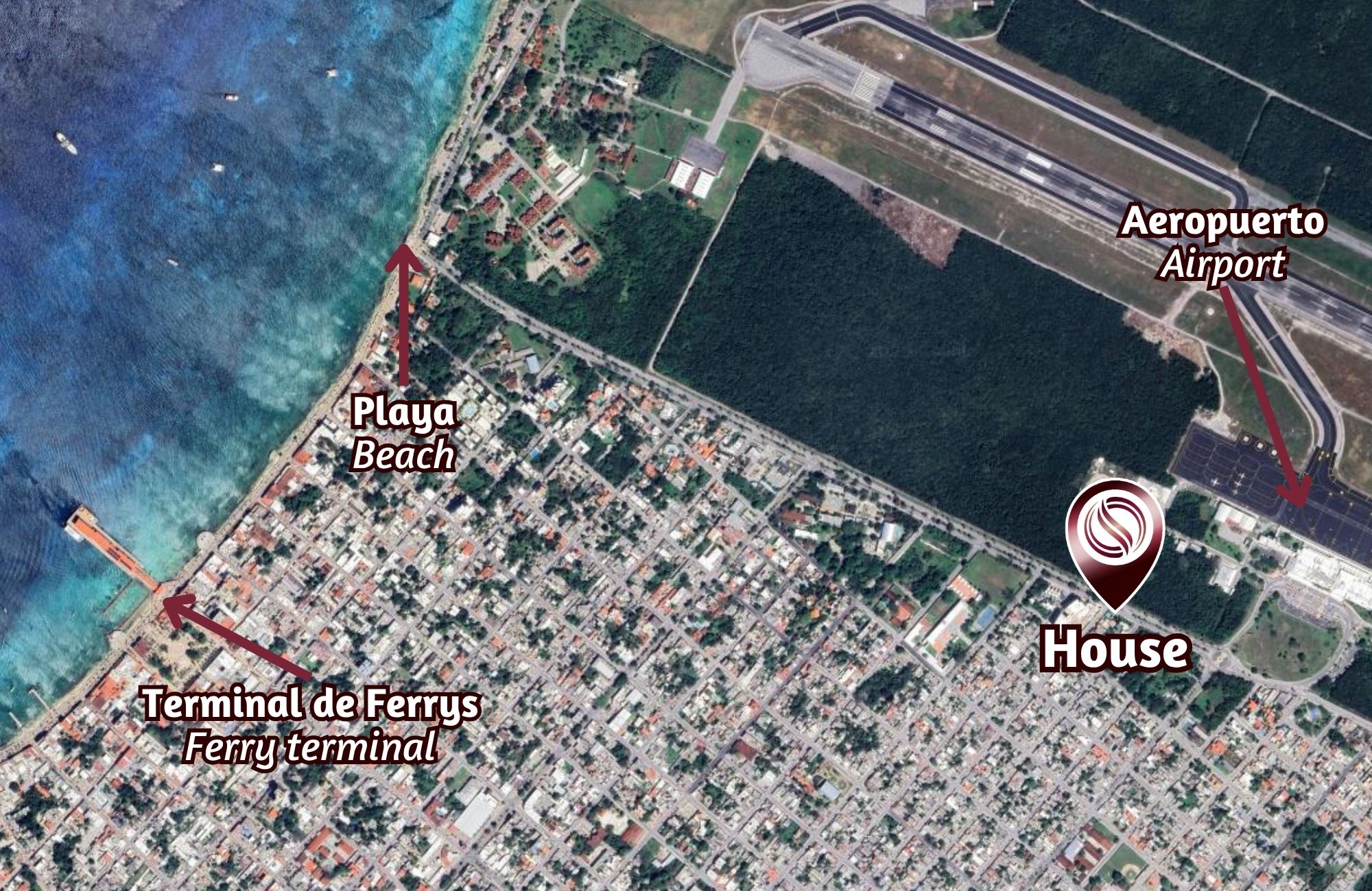 Casa con alberca privada, rooftop jacuzzi, en venta, Zona hotelera Sur, Cozumel