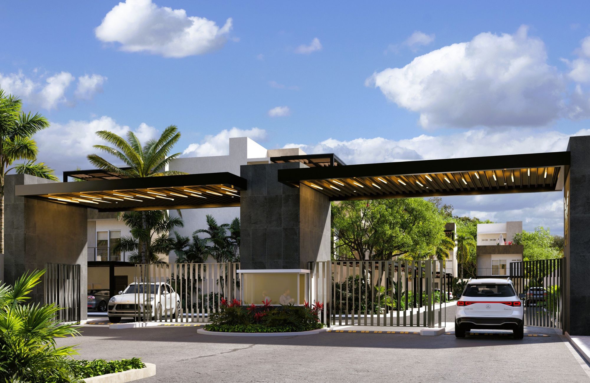 House with balcony, common pool, Pre-Construction, Selvanova, Playa del Carmen