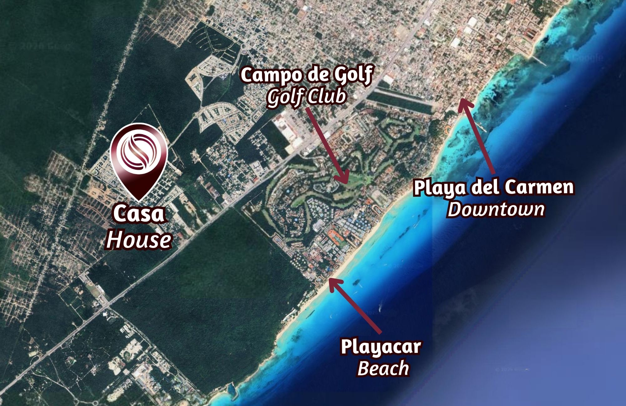 3 bedroom house in Playacar, pool with swimming lane, wading pool, terrace overlooking the pool, for sale, Playa del Carmen.