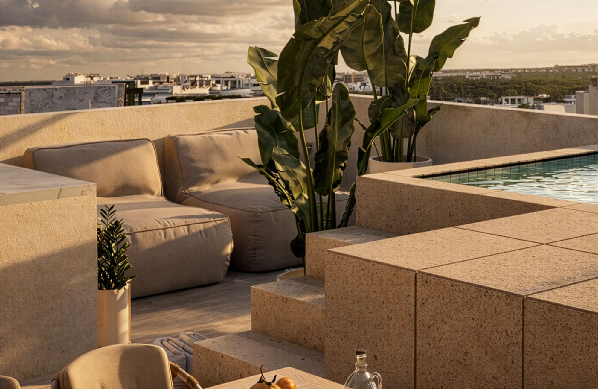 Apartment with double terrace and jacuzzi for sale, Downtown, Playa del Carmen.