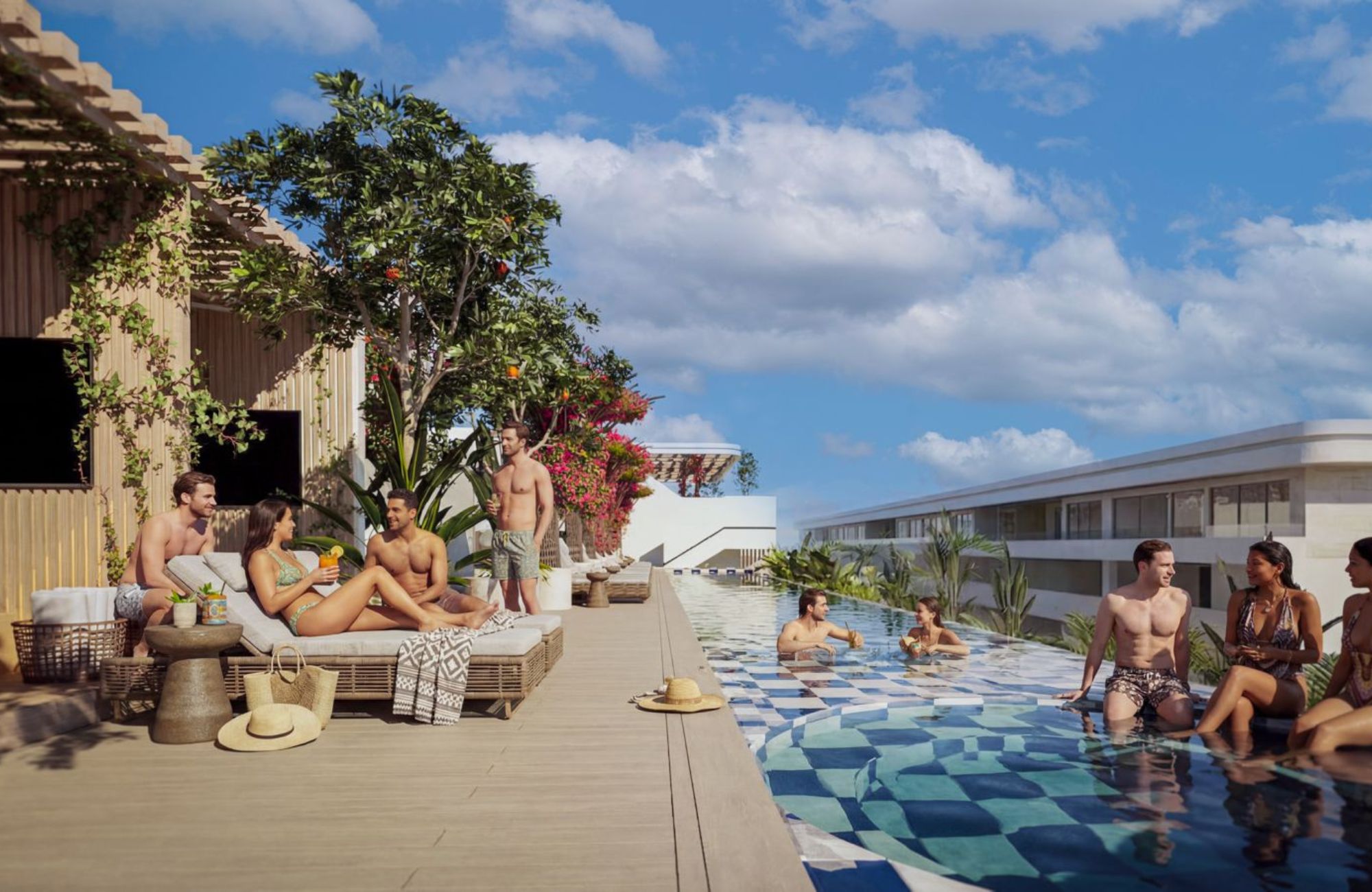 Condo con jard&iacute;n, y alberca privada, Zona grill venta, Playacar, Playa del Carmen