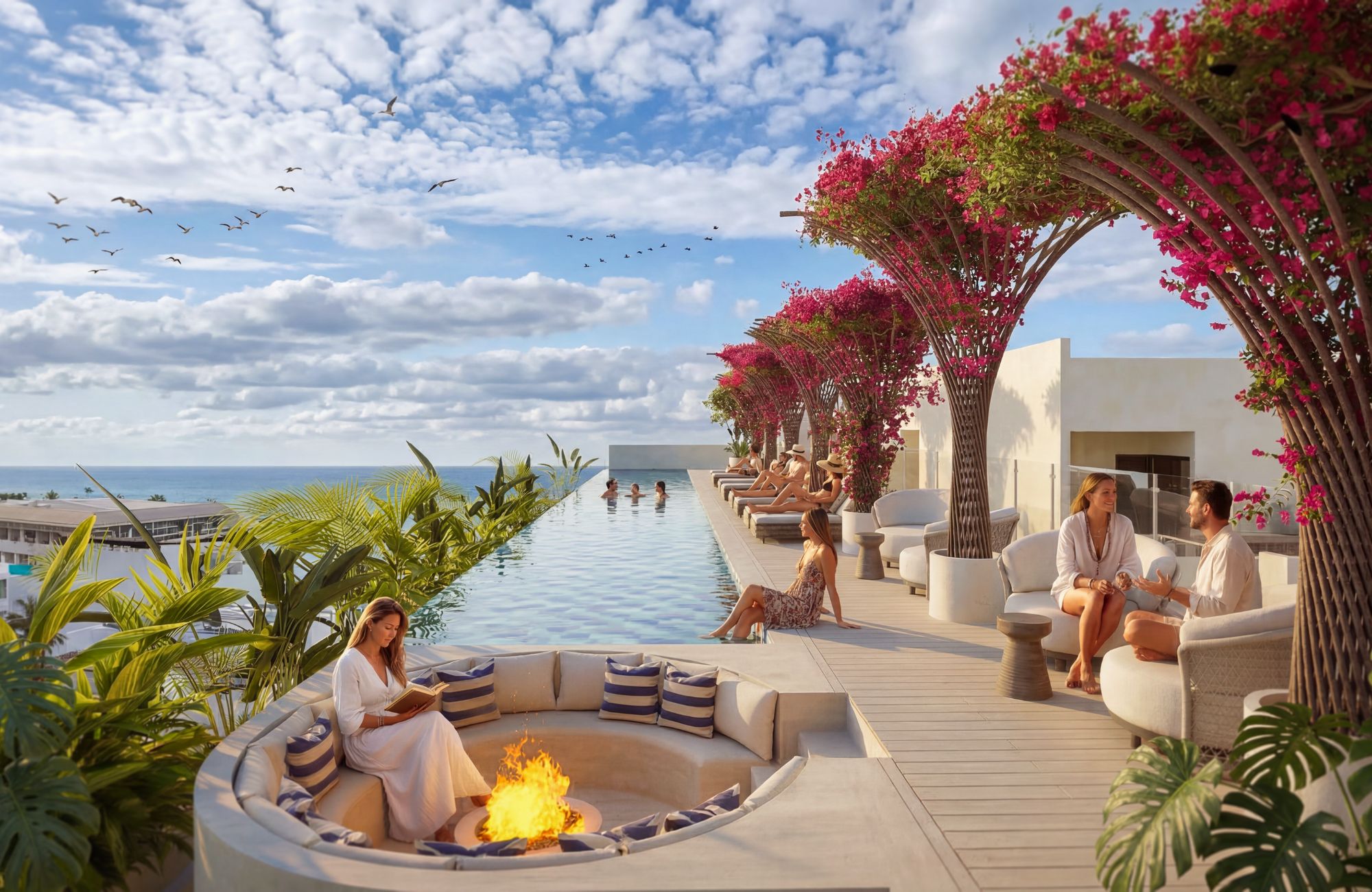 Condo con jard&iacute;n, y alberca privada, Zona grill venta, Playacar, Playa del Carmen
