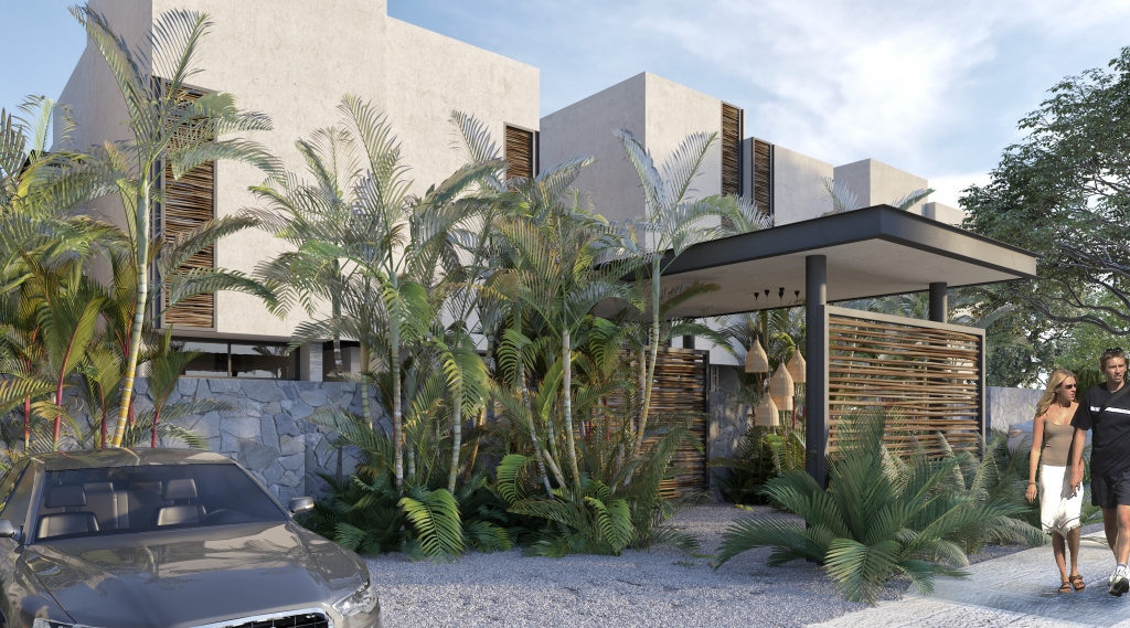 Condo with direct access to the pool from your terrace (swim up), common areas surrounded by nature, near the beach in Tulum, for sale